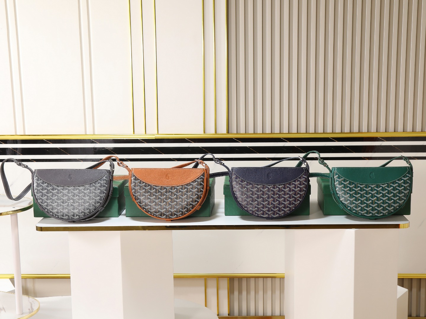 GOYARD戈雅燕子  Hirondelle Shoulder Bag (Canvas & Leather) F0 HIRONDPMLTY