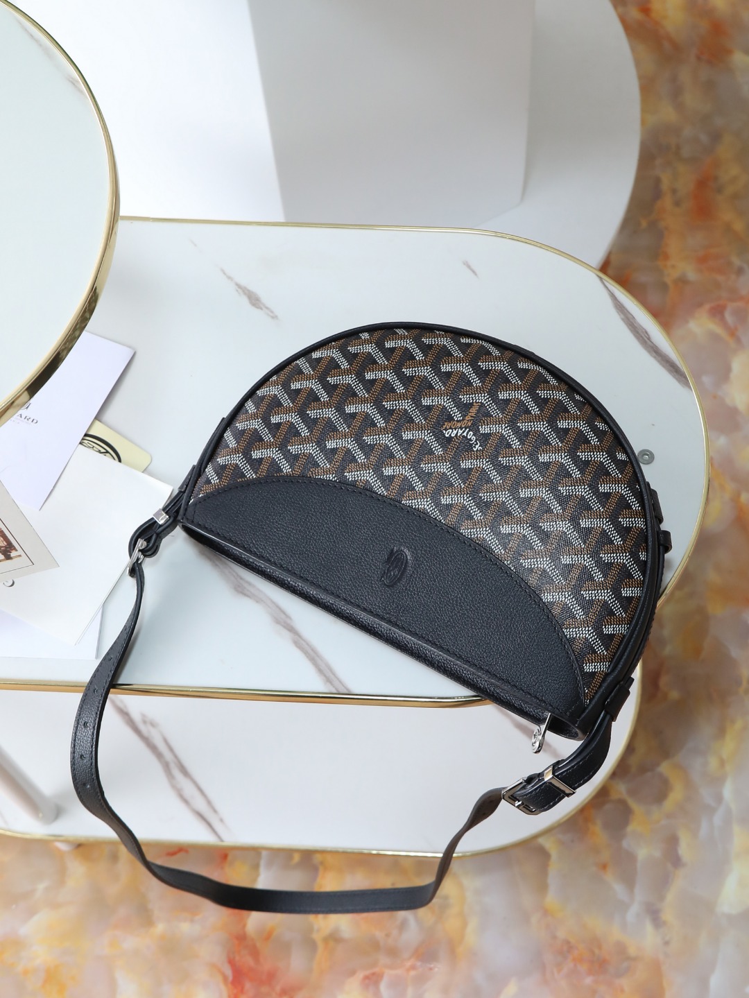 GOYARD戈雅燕子  Hirondelle Shoulder Bag (Canvas & Leather) F0 HIRONDPMLTY