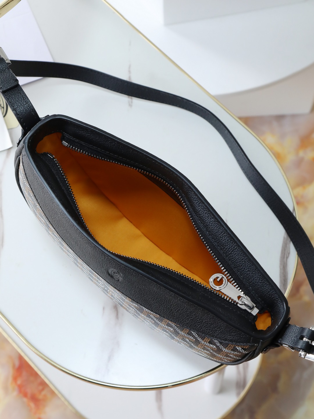 GOYARD戈雅燕子  Hirondelle Shoulder Bag (Canvas & Leather) F0 HIRONDPMLTY