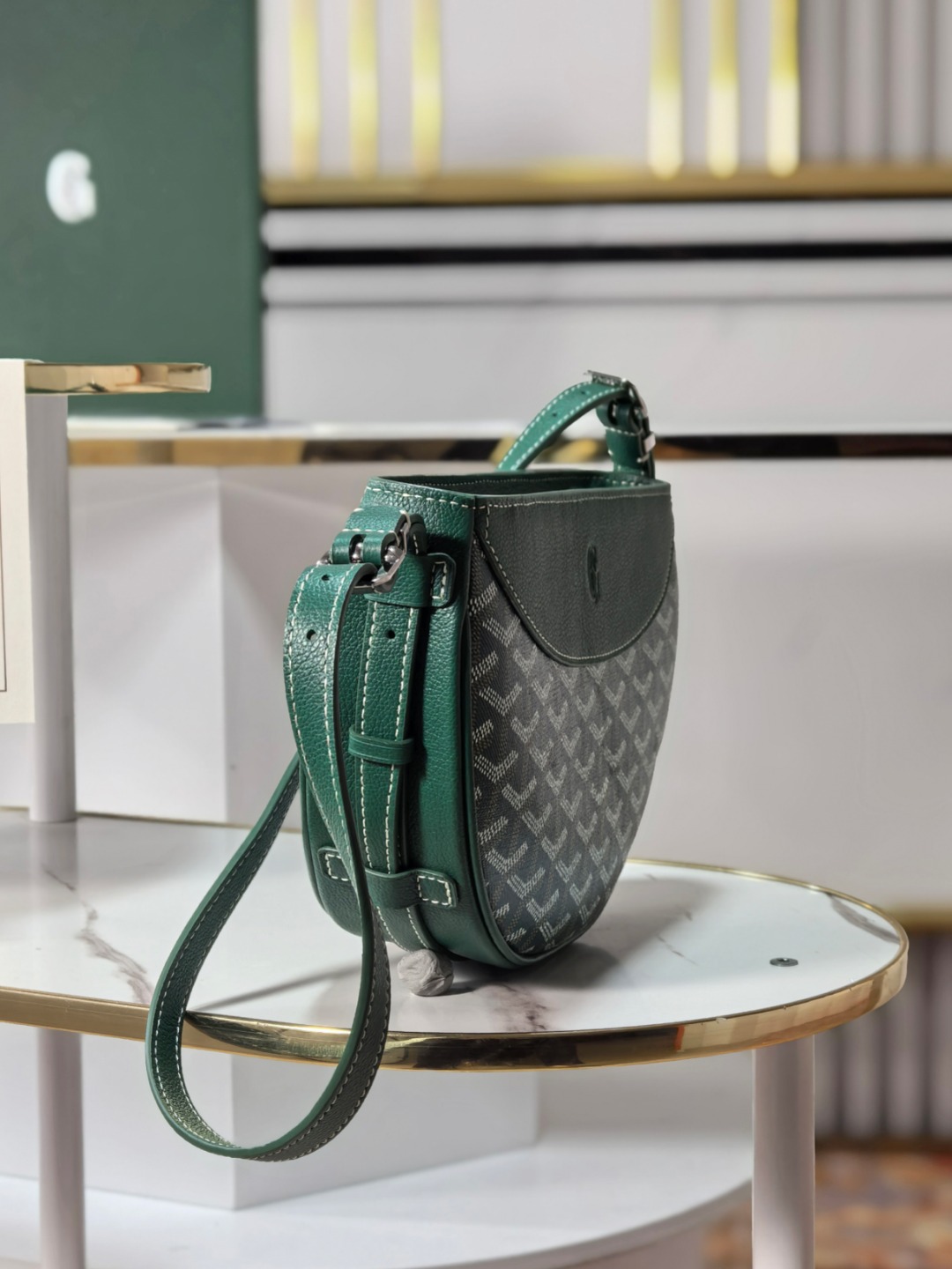 GOYARD戈雅燕子  Hirondelle Shoulder Bag (Canvas & Leather) F0 HIRONDPMLTY