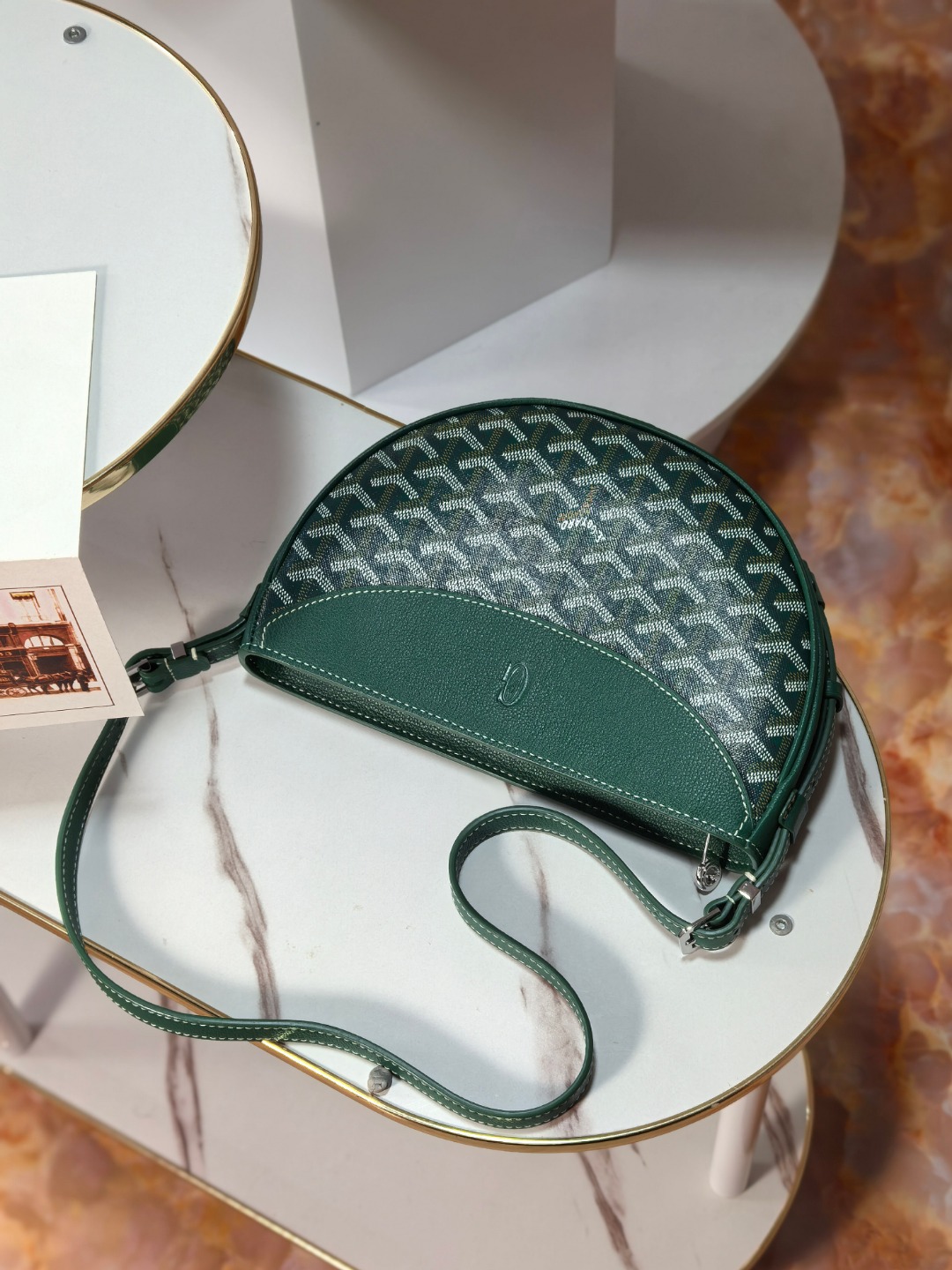 GOYARD戈雅燕子  Hirondelle Shoulder Bag (Canvas & Leather) F0 HIRONDPMLTY