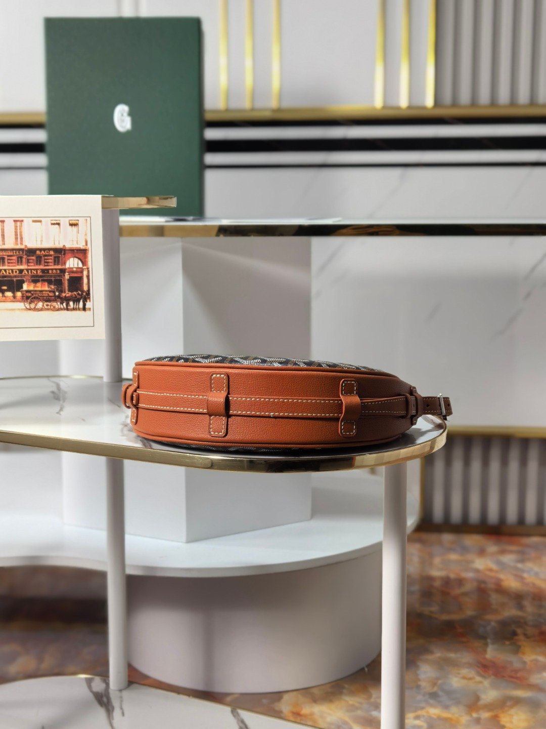 GOYARD戈雅燕子  Hirondelle Shoulder Bag (Canvas & Leather) F0 HIRONDPMLTY