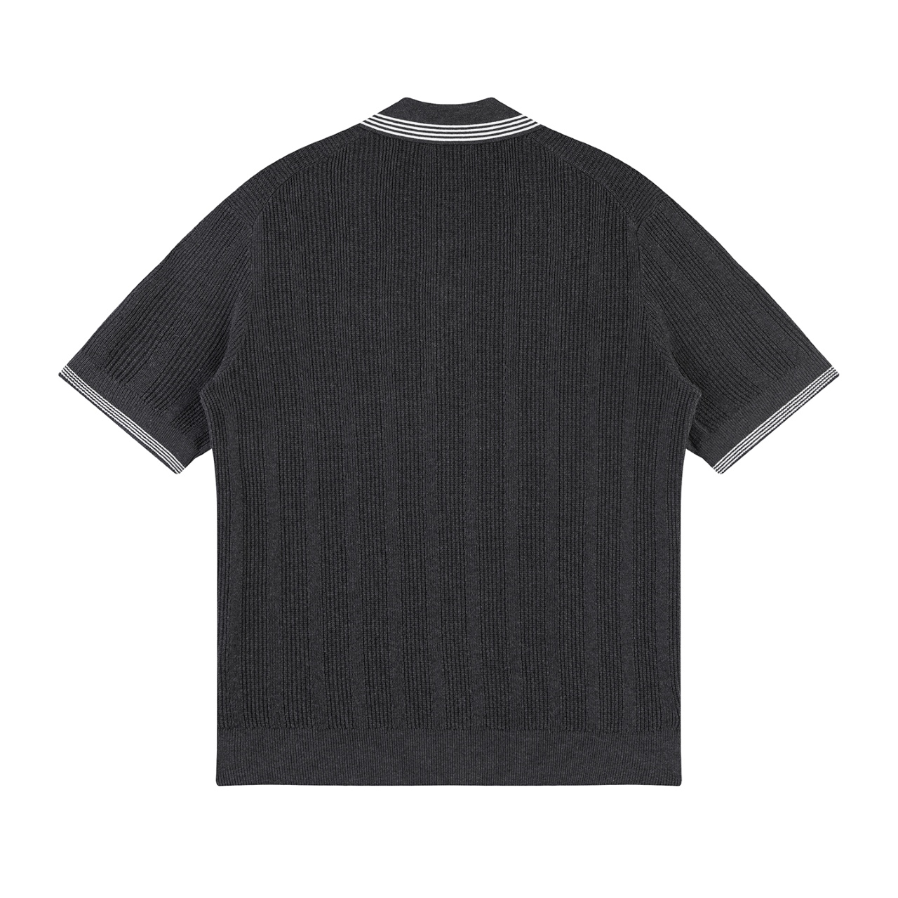 Brunello Cucinelli BC  棉质纹理罗纹针织 纯色Polo衫 男款 262M29204205P