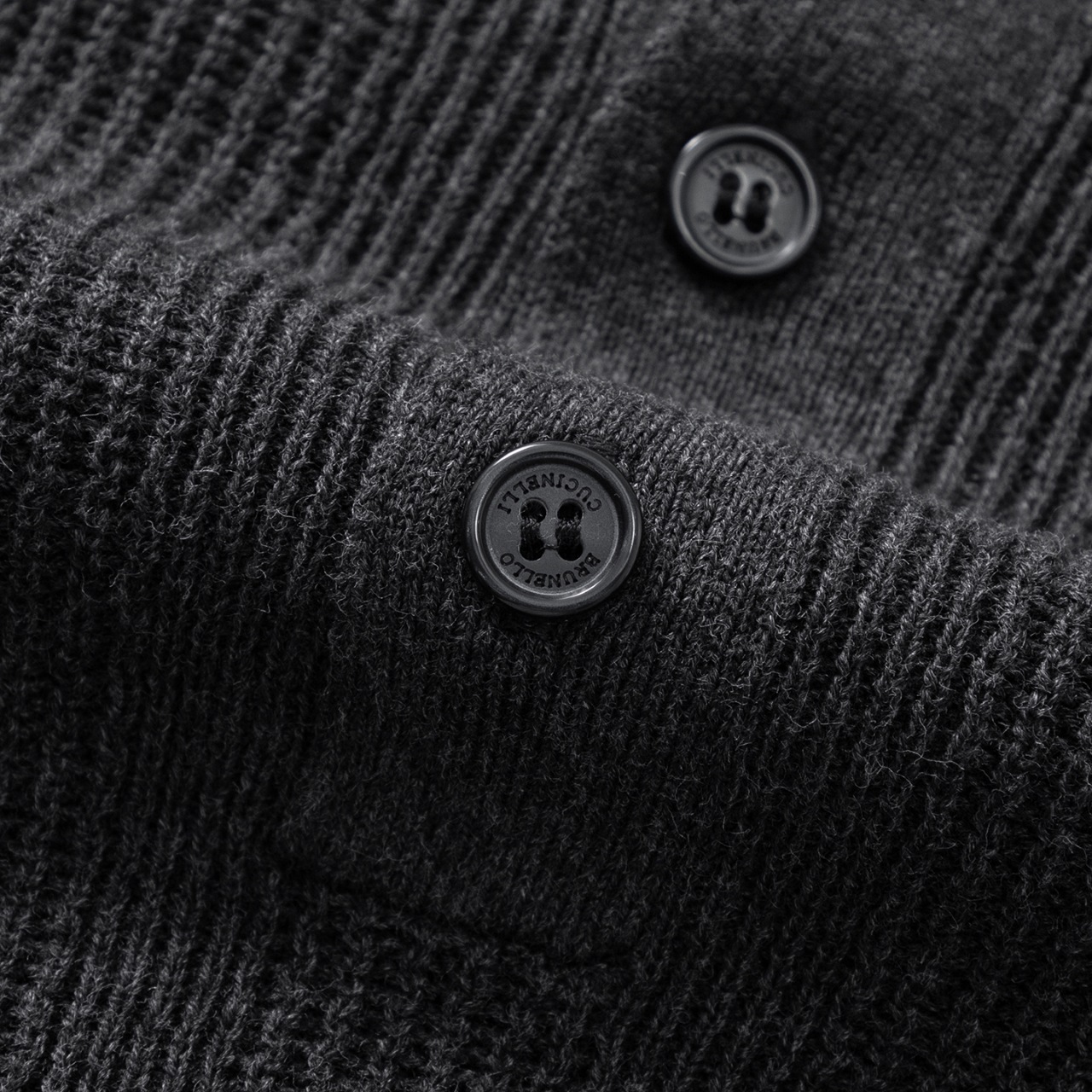 Brunello Cucinelli BC  棉质纹理罗纹针织 纯色Polo衫 男款 262M29204205P