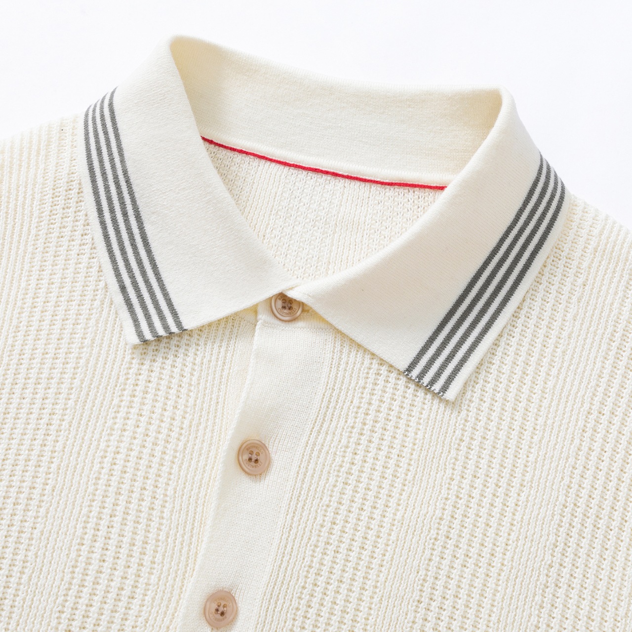 Brunello Cucinelli BC  棉质纹理罗纹针织 纯色Polo衫 男款 262M29204205P