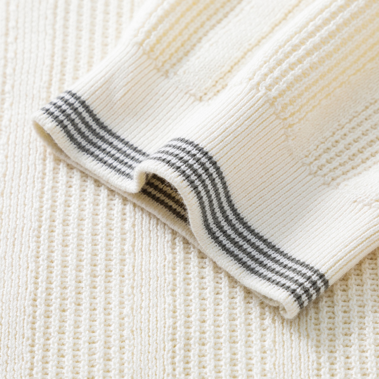 Brunello Cucinelli BC  棉质纹理罗纹针织 纯色Polo衫 男款 262M29204205P