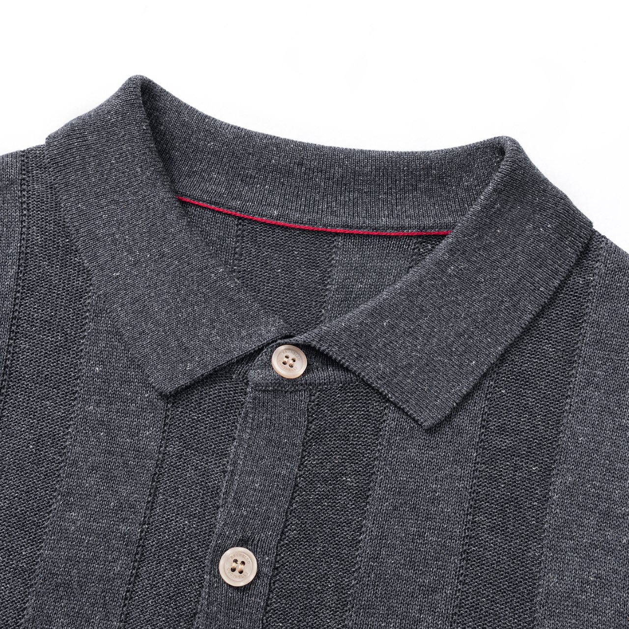 Brunello Cucinelli Men's Solid-Color Knit Polo Shirt (Linen-Cotton Blend, Single-Breasted)