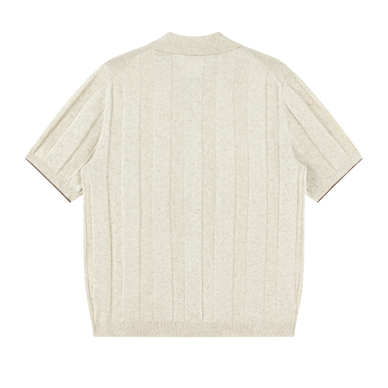 Brunello Cucinelli Men's Solid-Color Knit Polo Shirt (Linen-Cotton Blend, Single-Breasted)