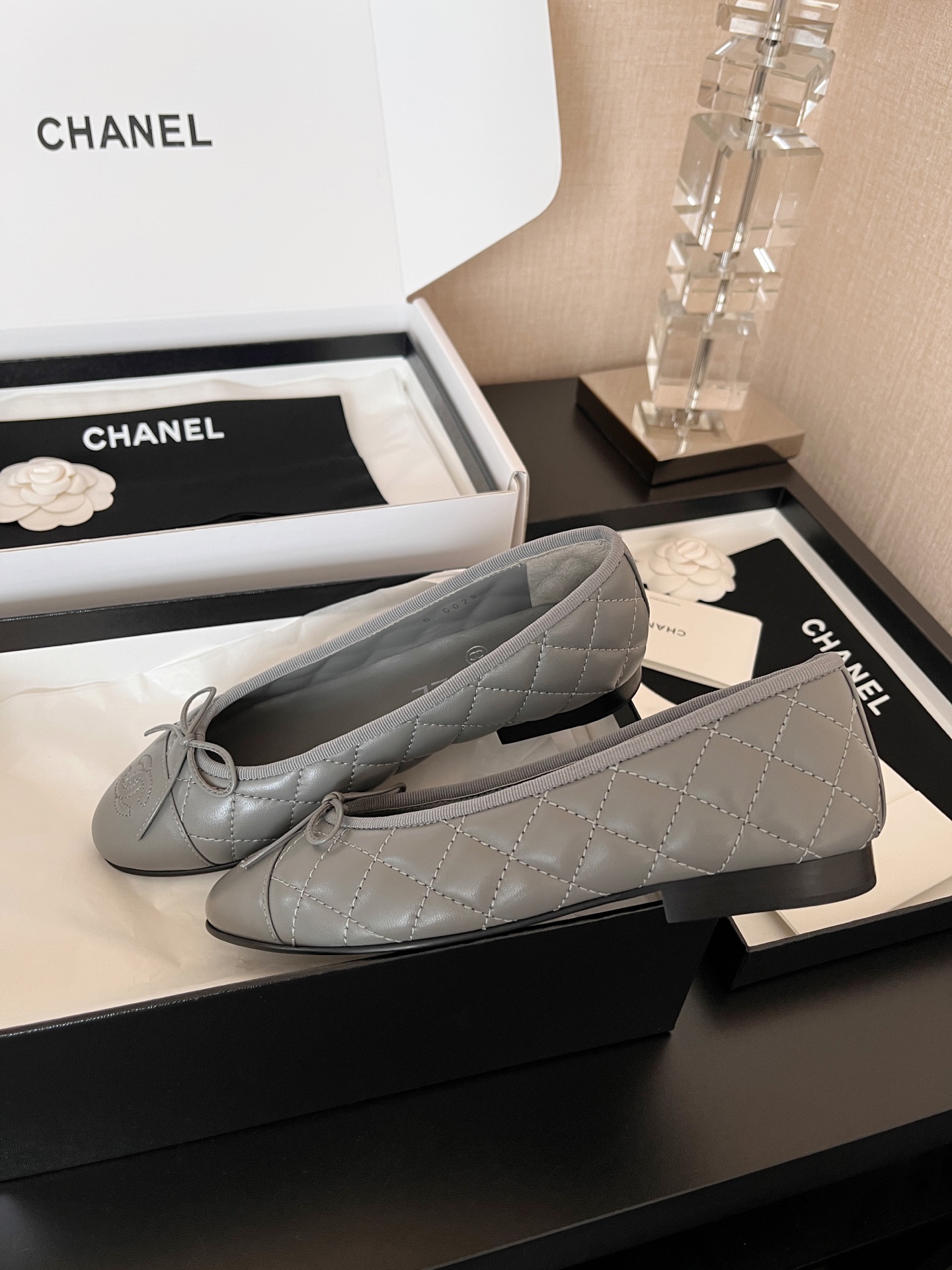 CHANEL Women's Minimalist Low-Top Casual Ballet Flats 