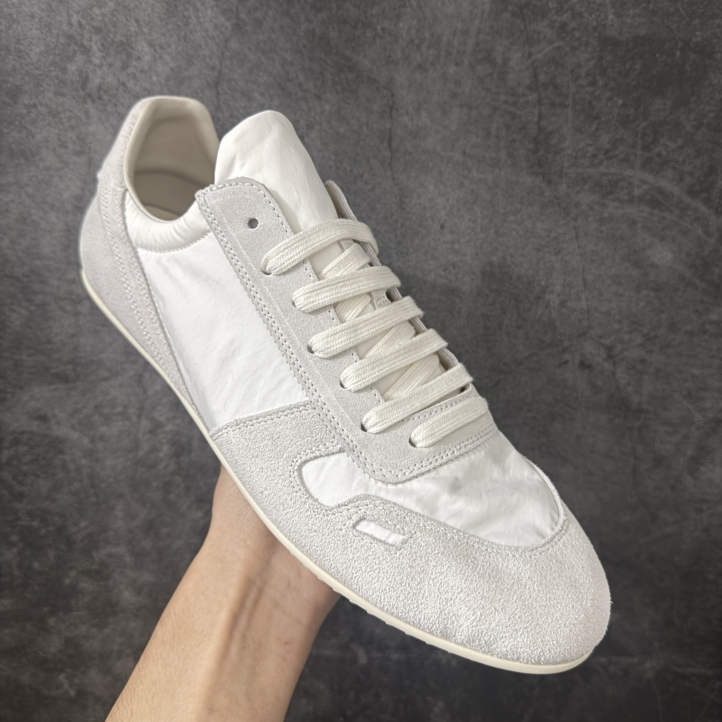 RICK OWENS RO MINIMAL  圆头 板鞋 休闲鞋 波鞋 男鞋  帆布  低筒   灰色 RU01F2889NDOLV-X1111