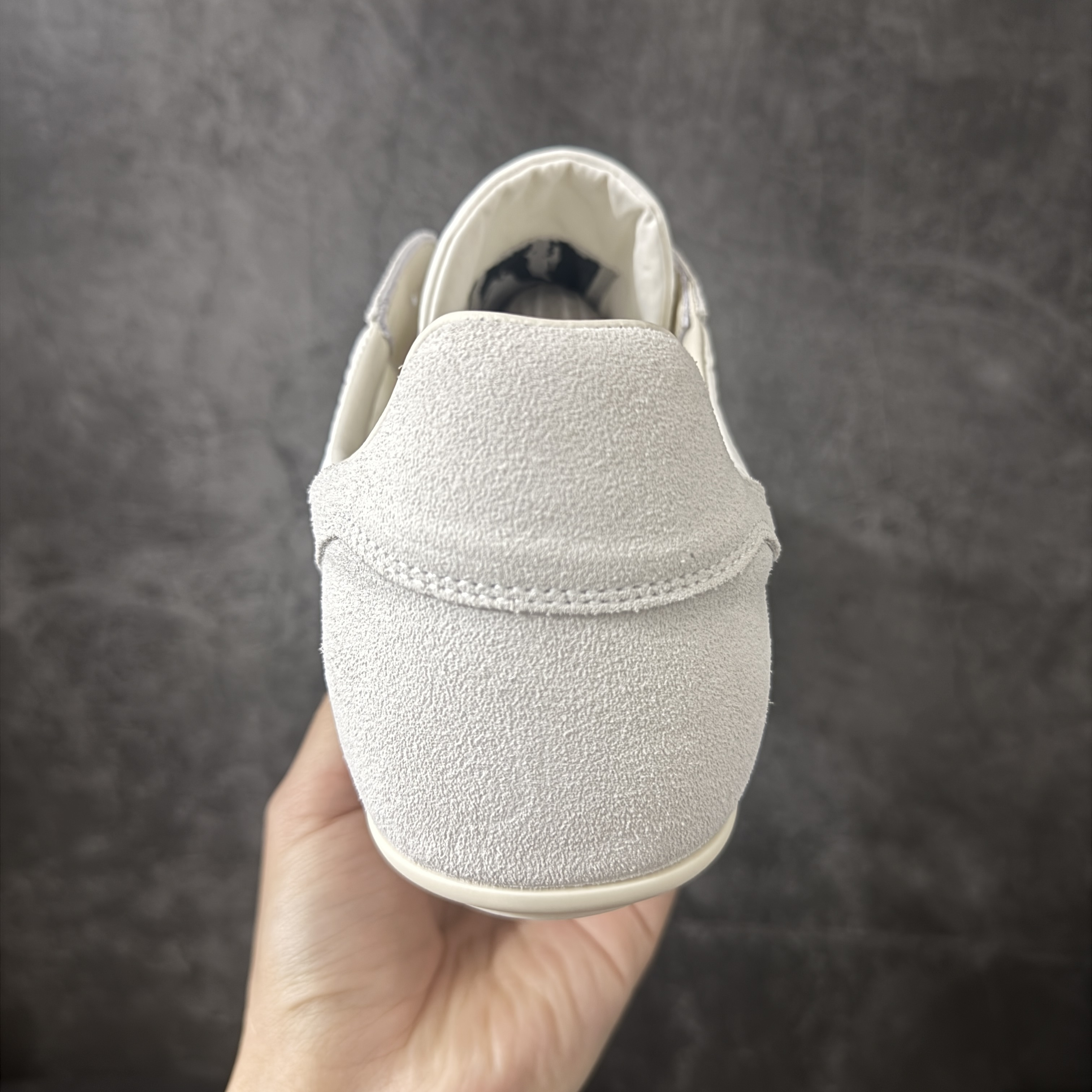 RICK OWENS RO MINIMAL  圆头 板鞋 休闲鞋 波鞋 男鞋  帆布  低筒   灰色 RU01F2889NDOLV-X1111