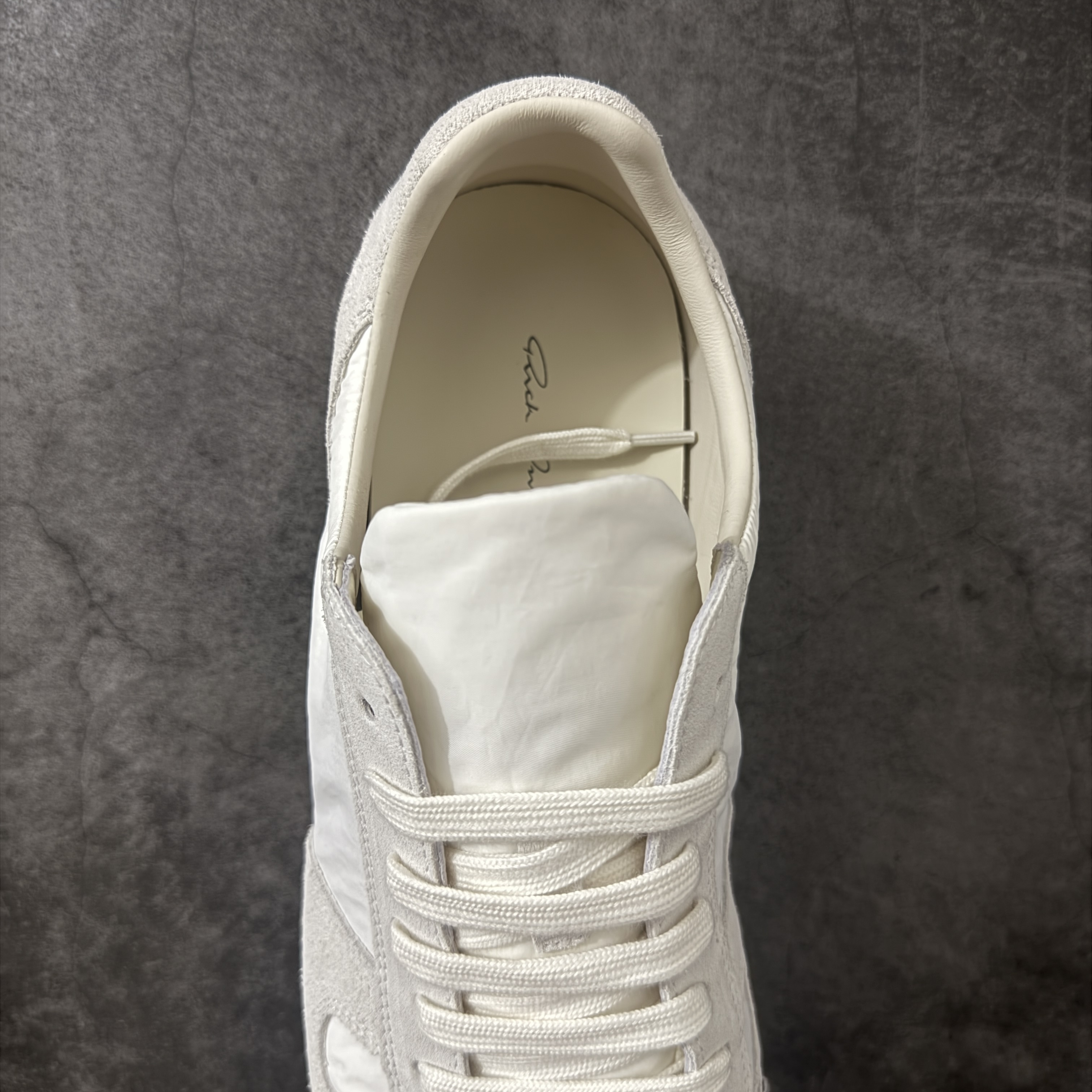 RICK OWENS RO MINIMAL  圆头 板鞋 休闲鞋 波鞋 男鞋  帆布  低筒   灰色 RU01F2889NDOLV-X1111