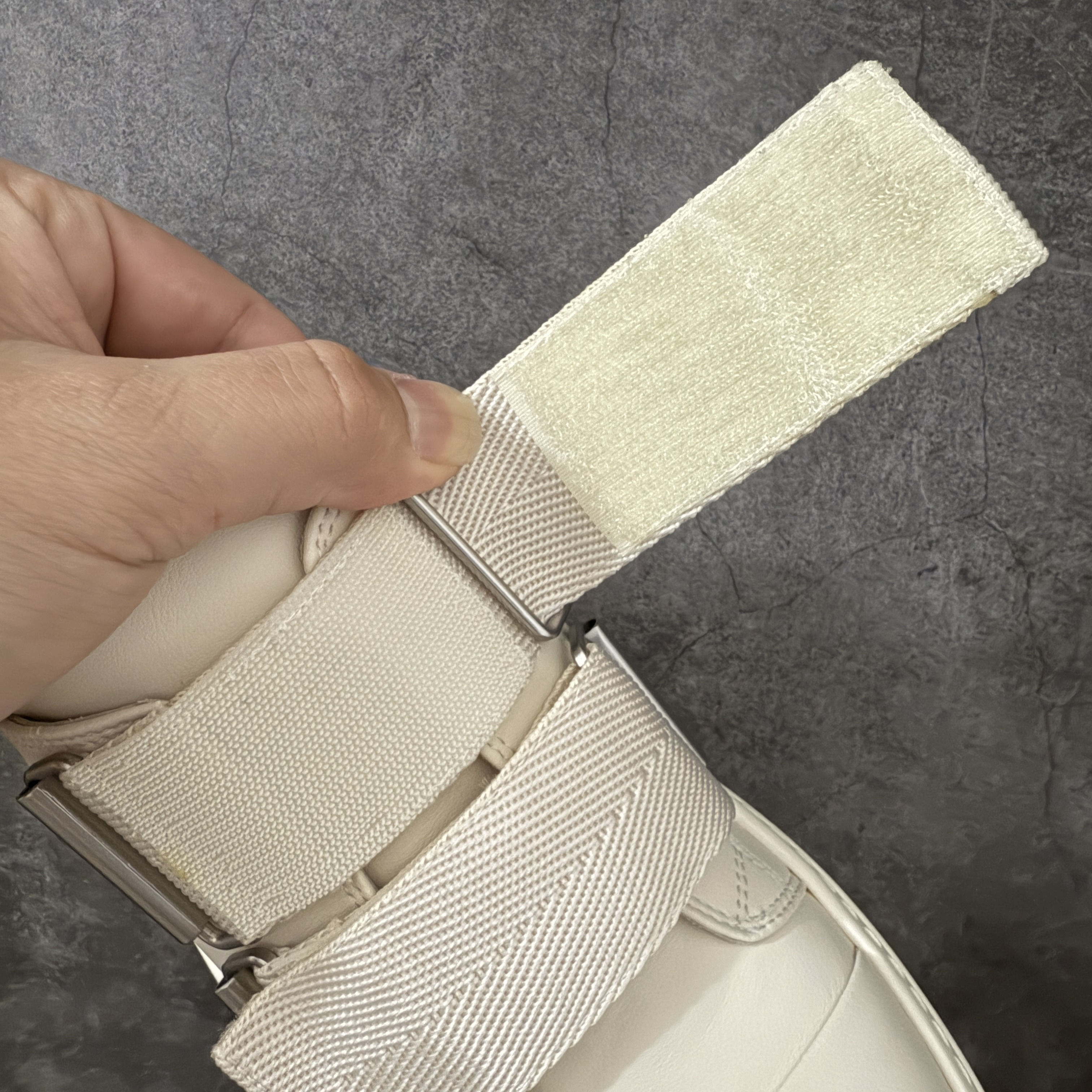 RICK OWENS RO 圆头 板鞋 休闲鞋 波鞋 男鞋  帆布  低筒   白色 魔术贴 RP01F6897LCO-1111
