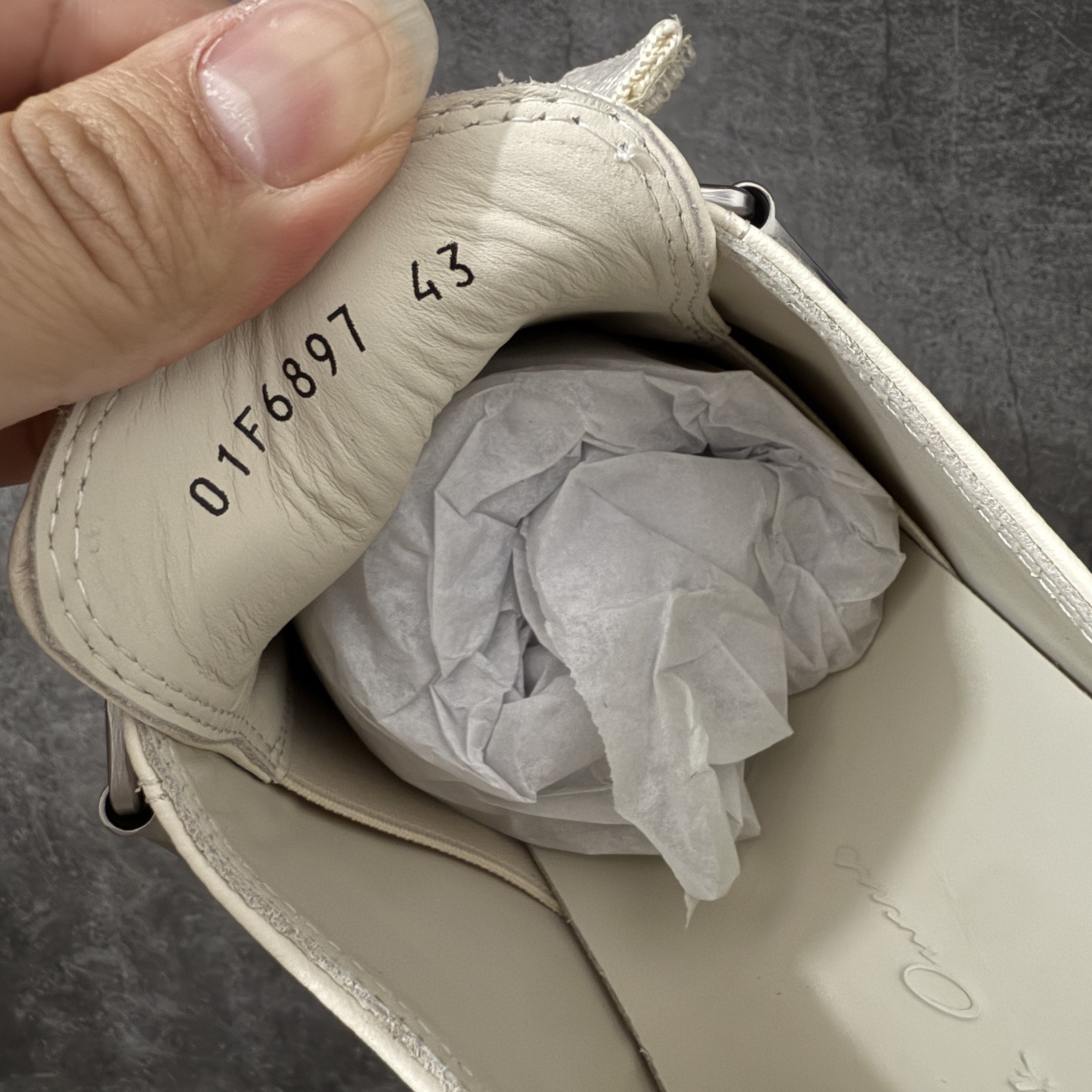 RICK OWENS RO 圆头 板鞋 休闲鞋 波鞋 男鞋  帆布  低筒   白色 魔术贴 RP01F6897LCO-1111
