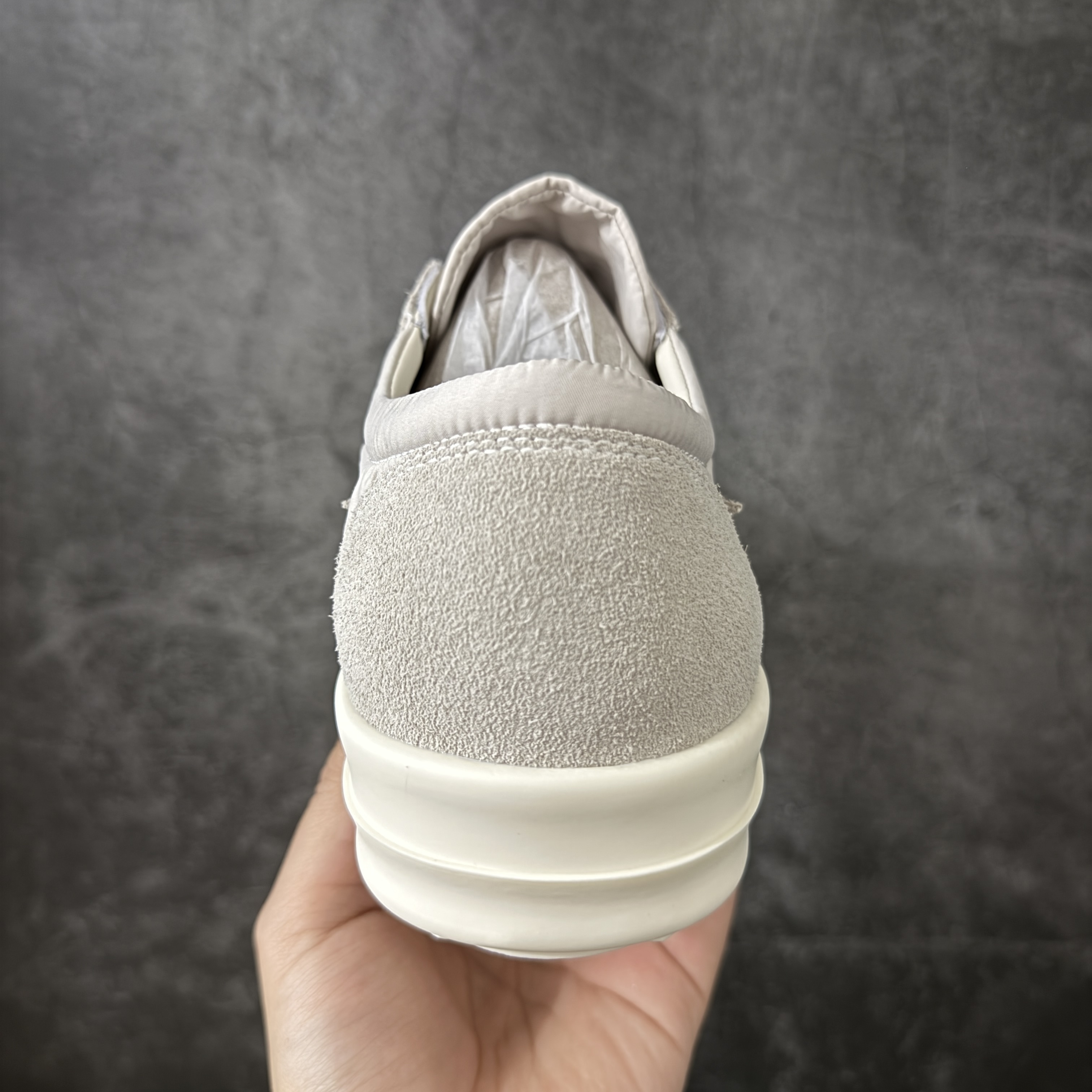 RICK OWENS DRKSHDW RO 圆头 低筒  板鞋 休闲鞋 波鞋 男鞋 女鞋 丝绸 灰色 RP01F6888NDOLVX-881