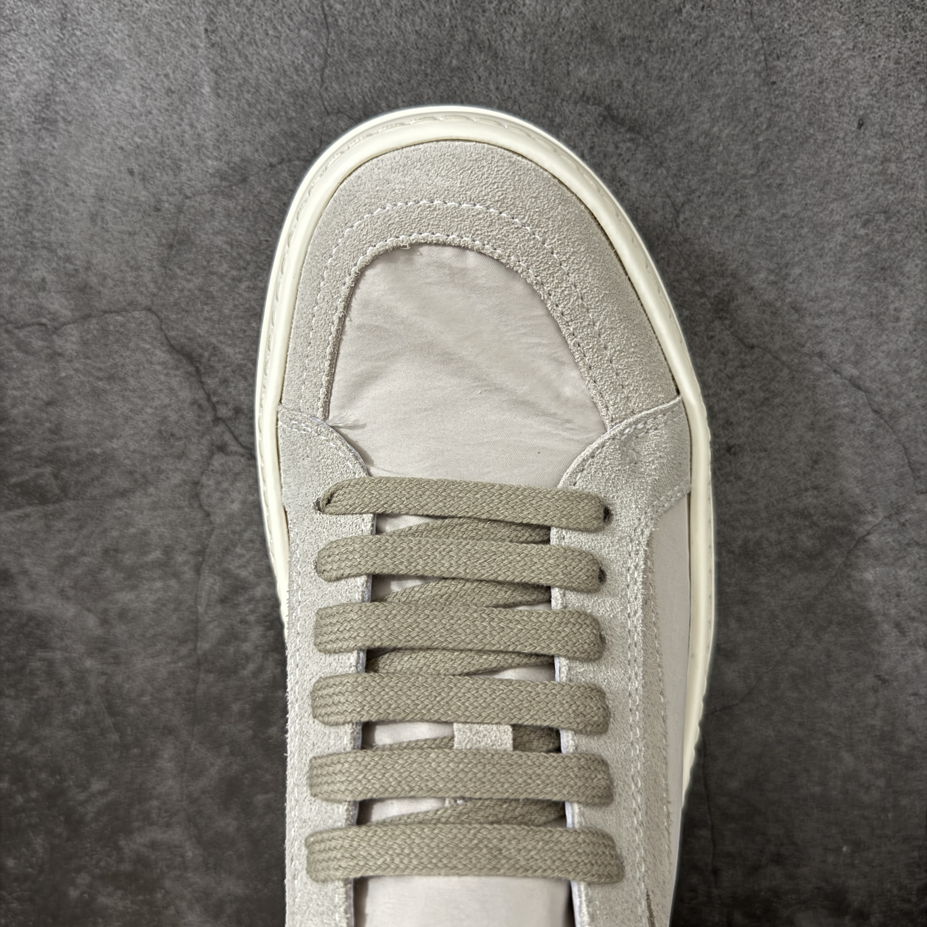 RICK OWENS DRKSHDW RO 圆头 低筒  板鞋 休闲鞋 波鞋 男鞋 女鞋 丝绸 灰色 RP01F6888NDOLVX-881