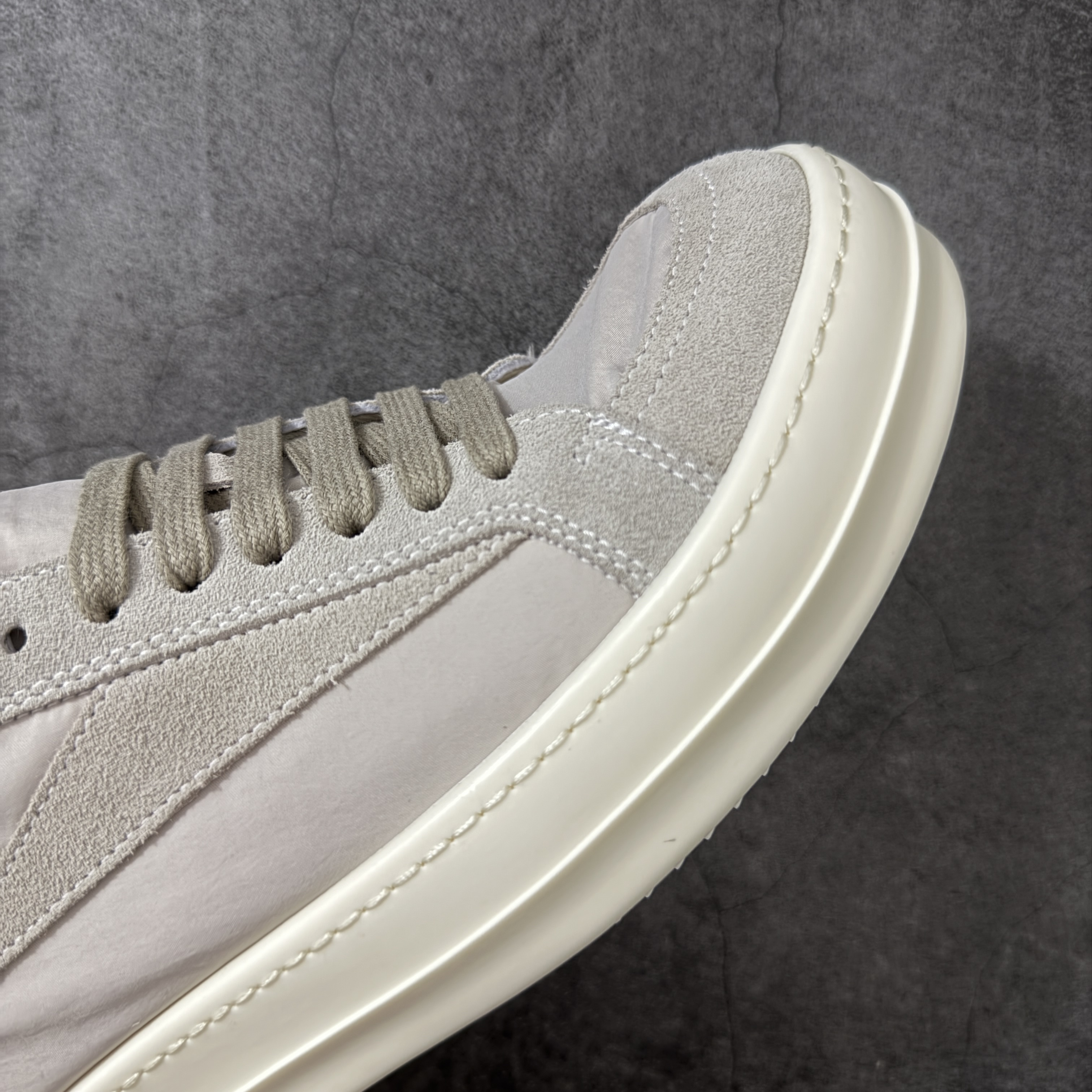 RICK OWENS DRKSHDW RO 圆头 低筒  板鞋 休闲鞋 波鞋 男鞋 女鞋 丝绸 灰色 RP01F6888NDOLVX-881