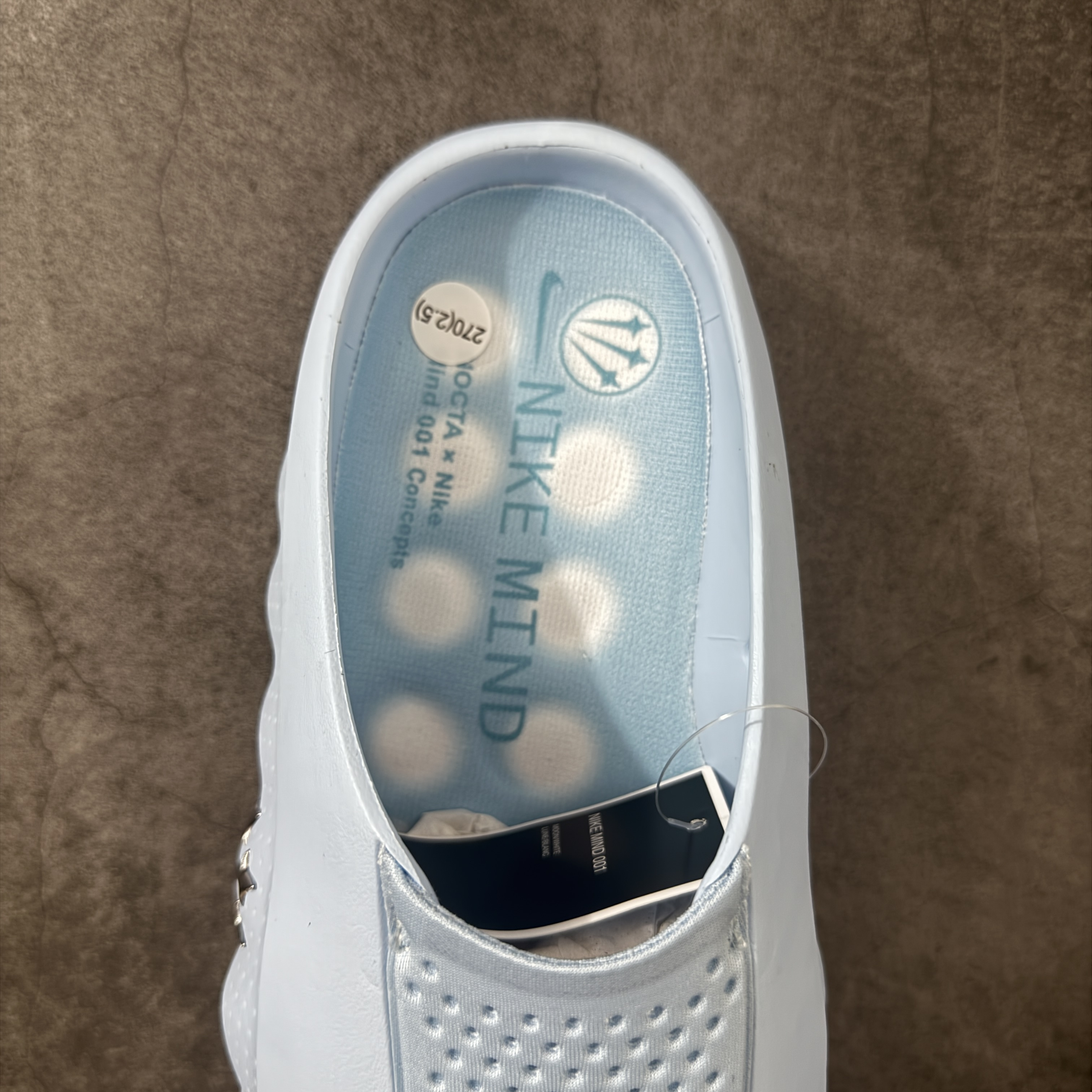 Nocta Nike Mind 001 按摩鞋 舒适柔软 包头 拖鞋男女同款 冰蓝 HY5028-001