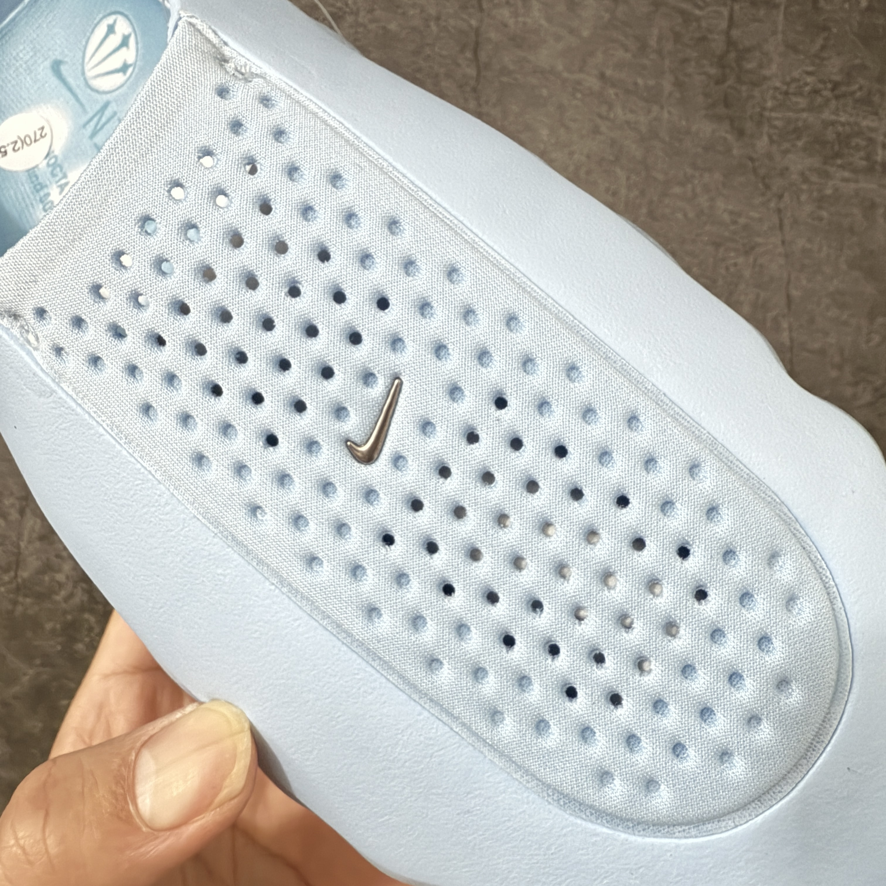 Nocta Nike Mind 001 按摩鞋 舒适柔软 包头 拖鞋男女同款 冰蓝 HY5028-001