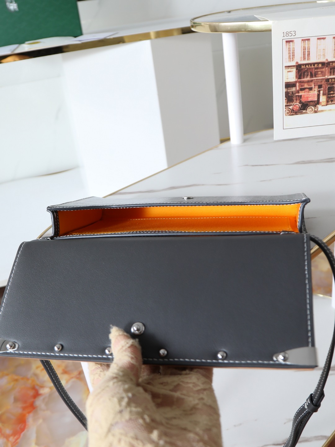 GOYARD 戈雅手拿 Monte-Carlo Canvas and Calfskin Shoulder Bag F0 MONTE2PMLTY