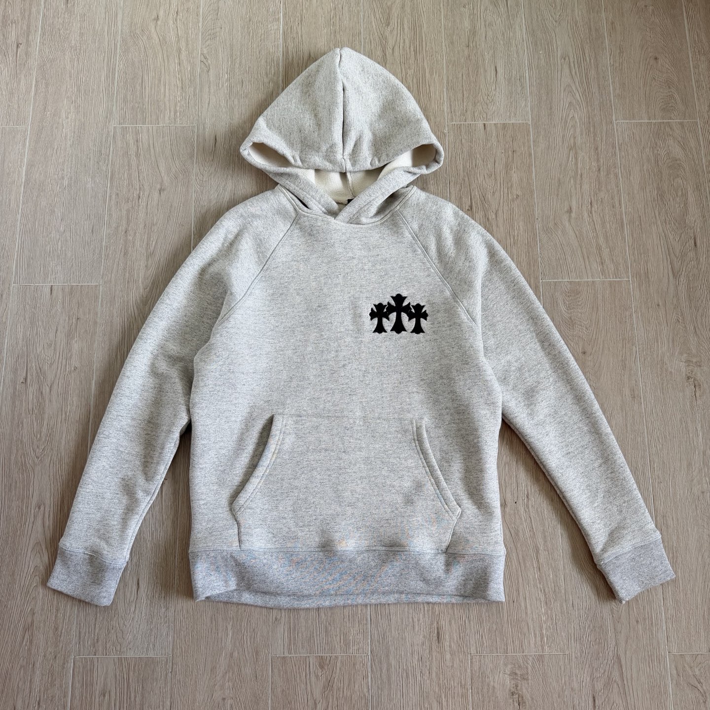  Chrome Hearts 克罗心 重磅 围标 连帽卫衣 花灰色三十字架 037-090962