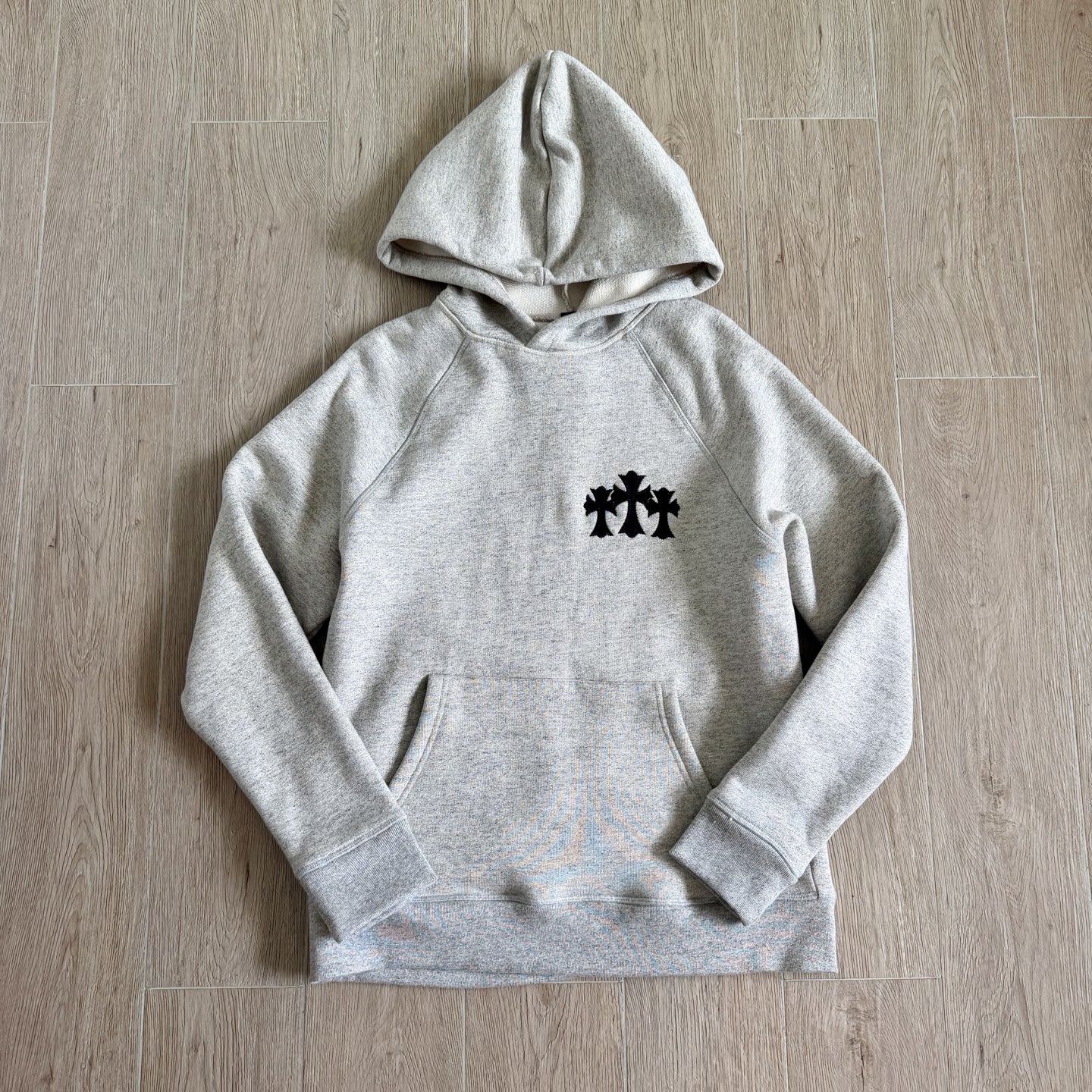  Chrome Hearts 克罗心 重磅 围标 连帽卫衣 花灰色三十字架 037-090962