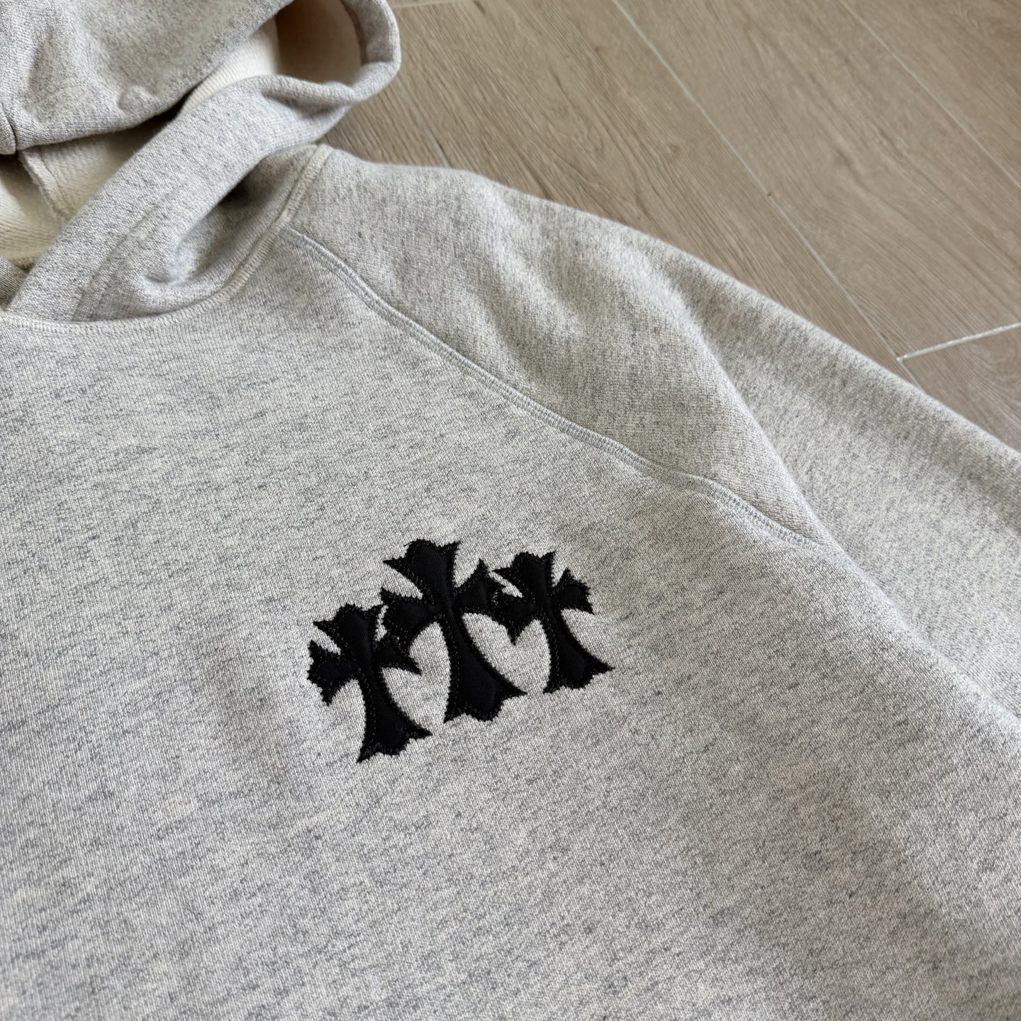  Chrome Hearts 克罗心 重磅 围标 连帽卫衣 花灰色三十字架 037-090962