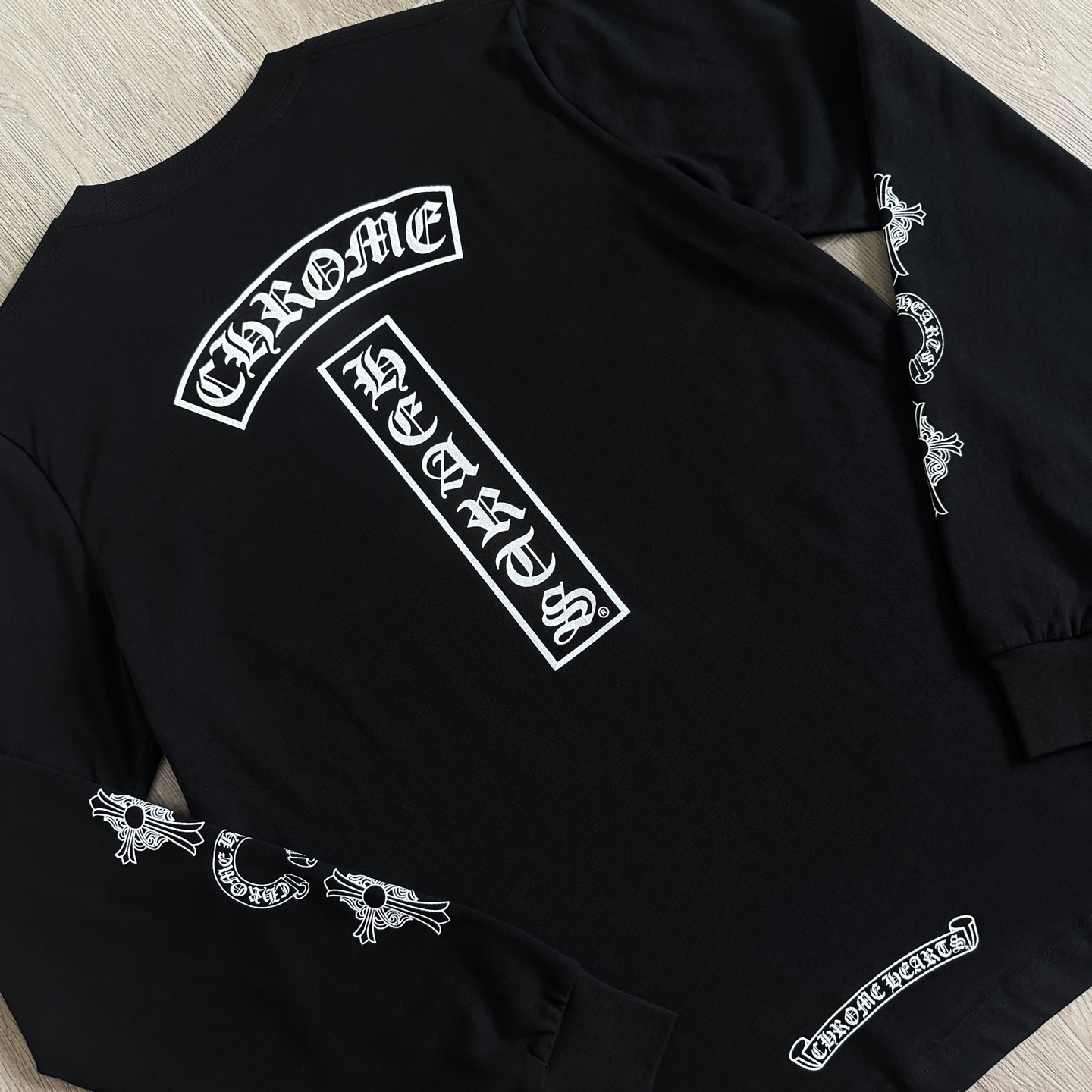 Chrome Hearts 克罗心 CH  长袖 T恤   26T卷轴  黑色 白色
