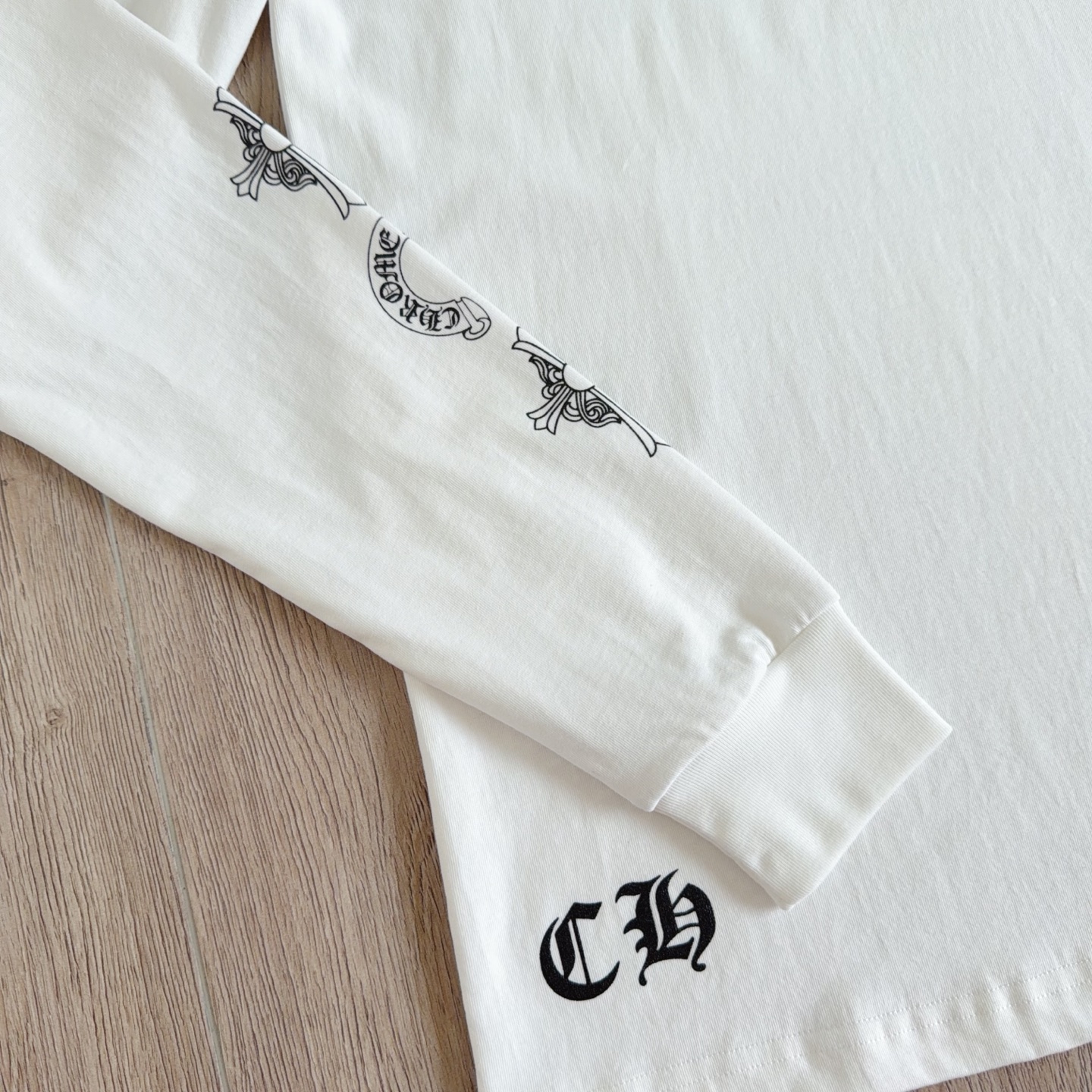Chrome Hearts 克罗心 CH  长袖 T恤   26T卷轴  黑色 白色