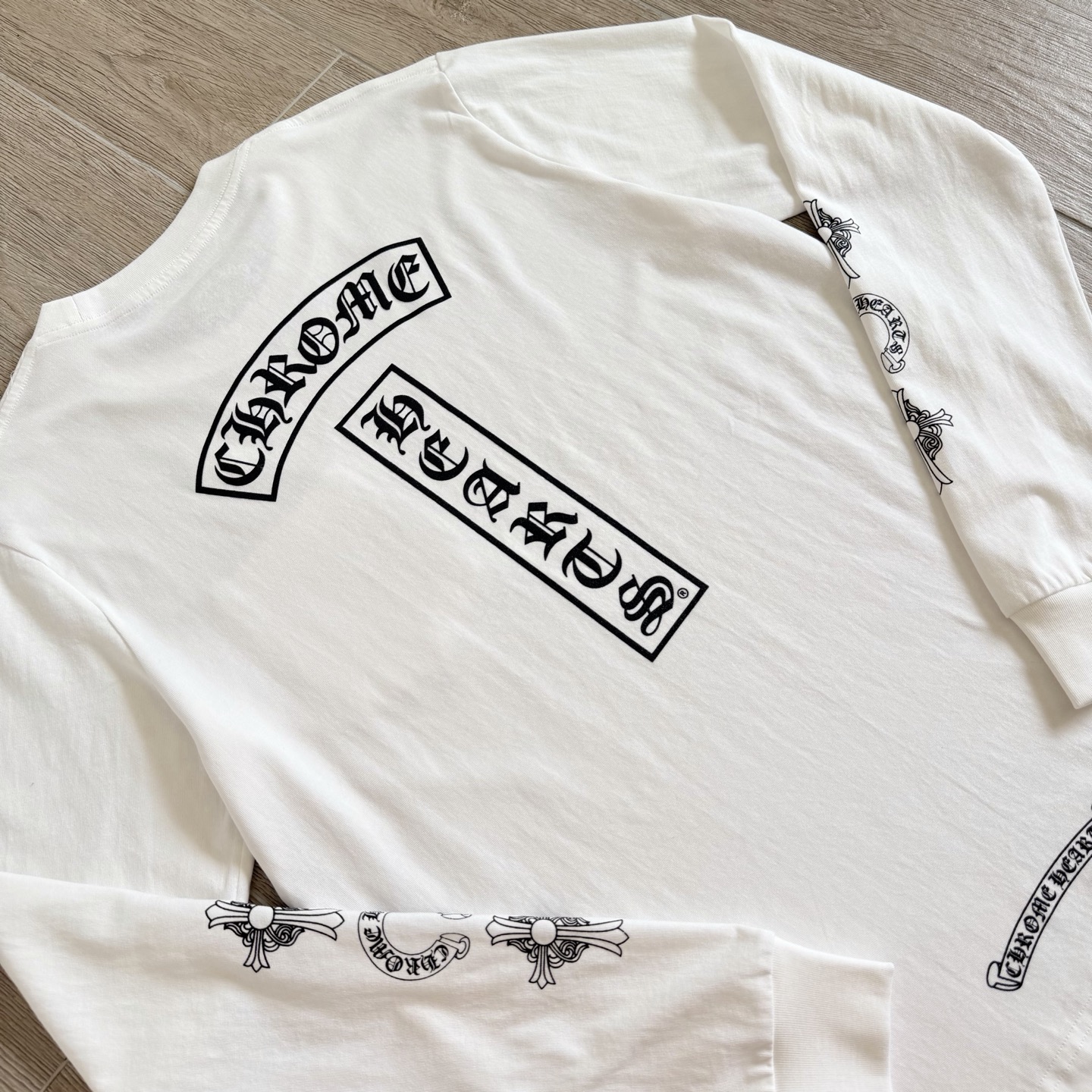 Chrome Hearts 克罗心 CH  长袖 T恤   26T卷轴  黑色 白色