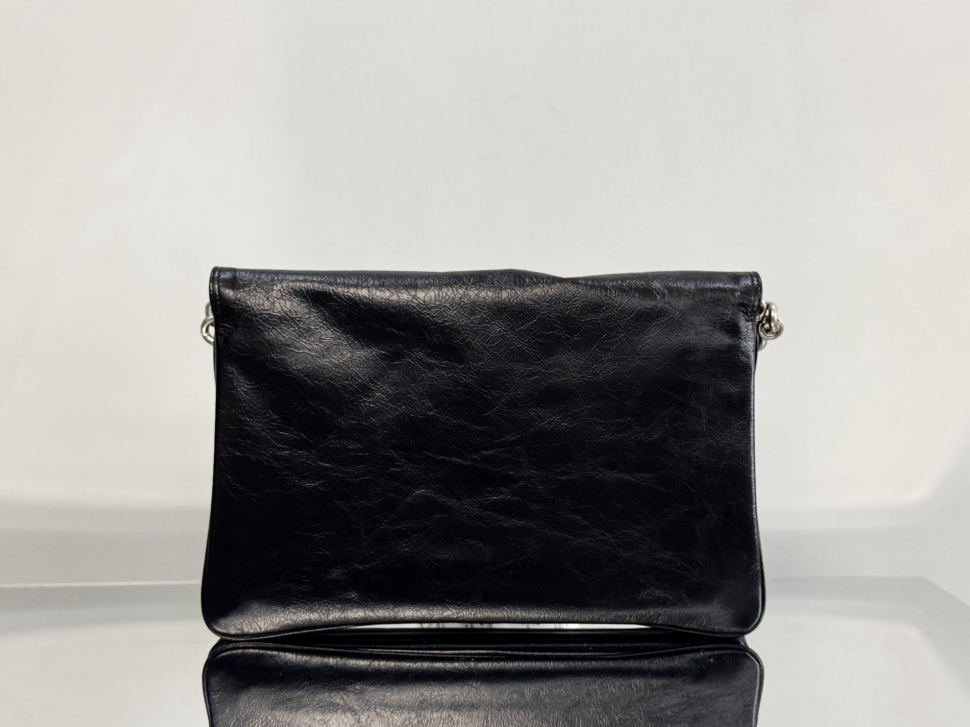 36CM/29cm  巴黎世家 单肩斜跨 Balenciag BB Soft (Crossbody/Shoulder) Cowhide – Black 7484882AAI41000