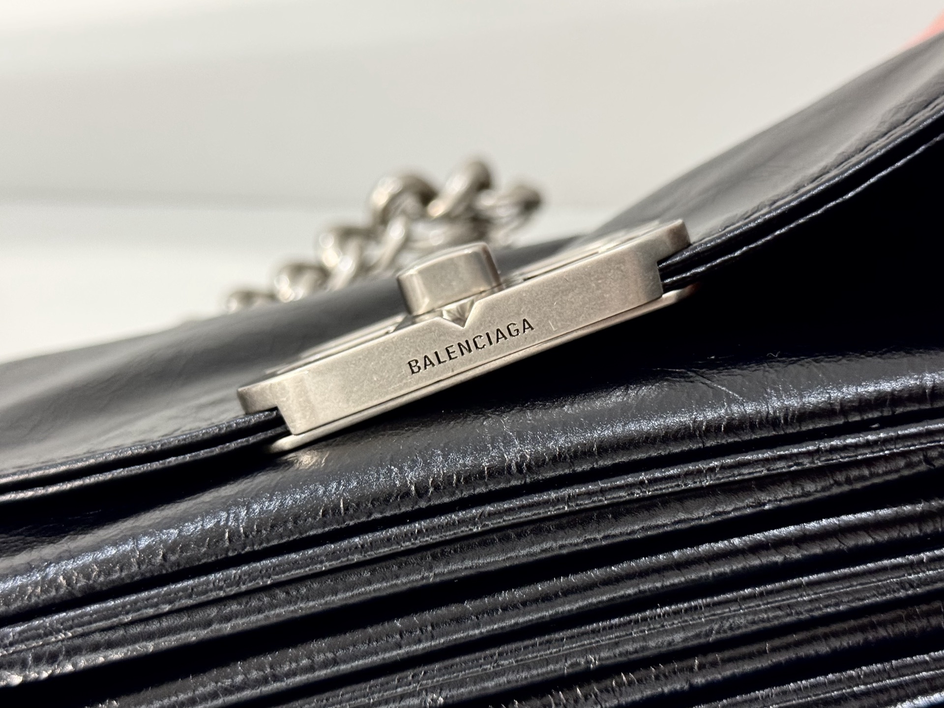 36CM/29cm  巴黎世家 单肩斜跨 Balenciag BB Soft (Crossbody/Shoulder) Cowhide – Black 7484882AAI41000