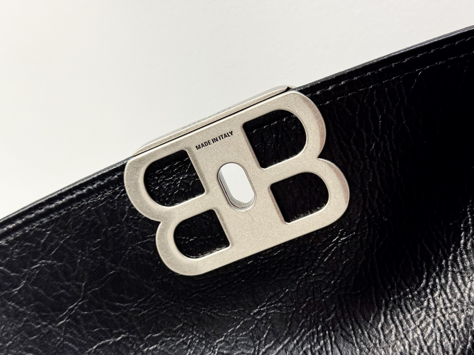 36CM/29cm  巴黎世家 单肩斜跨 Balenciag BB Soft (Crossbody/Shoulder) Cowhide – Black 7484882AAI41000