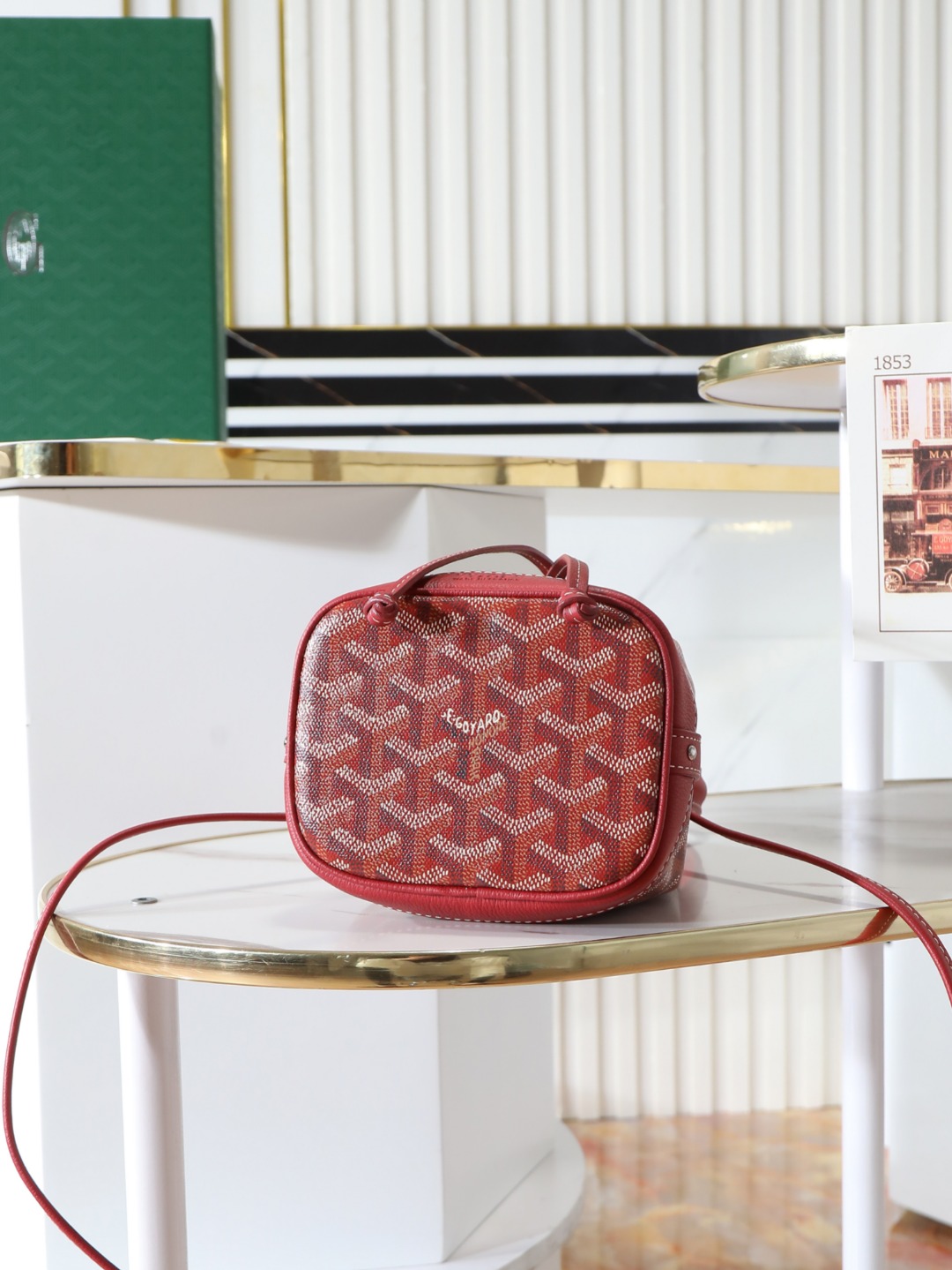 GOYARD 戈雅水桶 Mini MPetit Flot  -Canvas and Calfskin Shoulder Bag F0 PEFLOTMINTY
