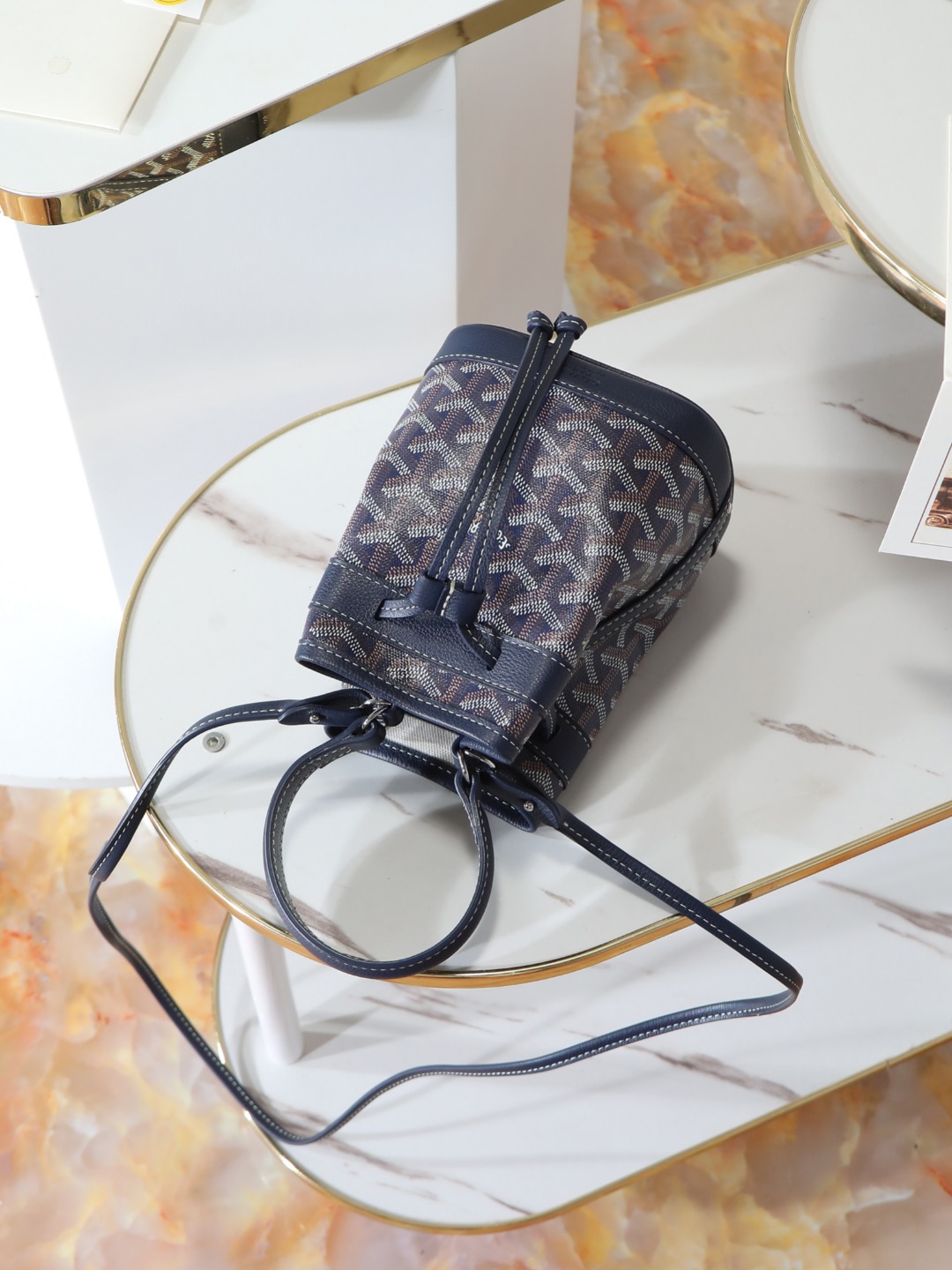 GOYARD 戈雅水桶 Mini MPetit Flot  -Canvas and Calfskin Shoulder Bag F0 PEFLOTMINTY