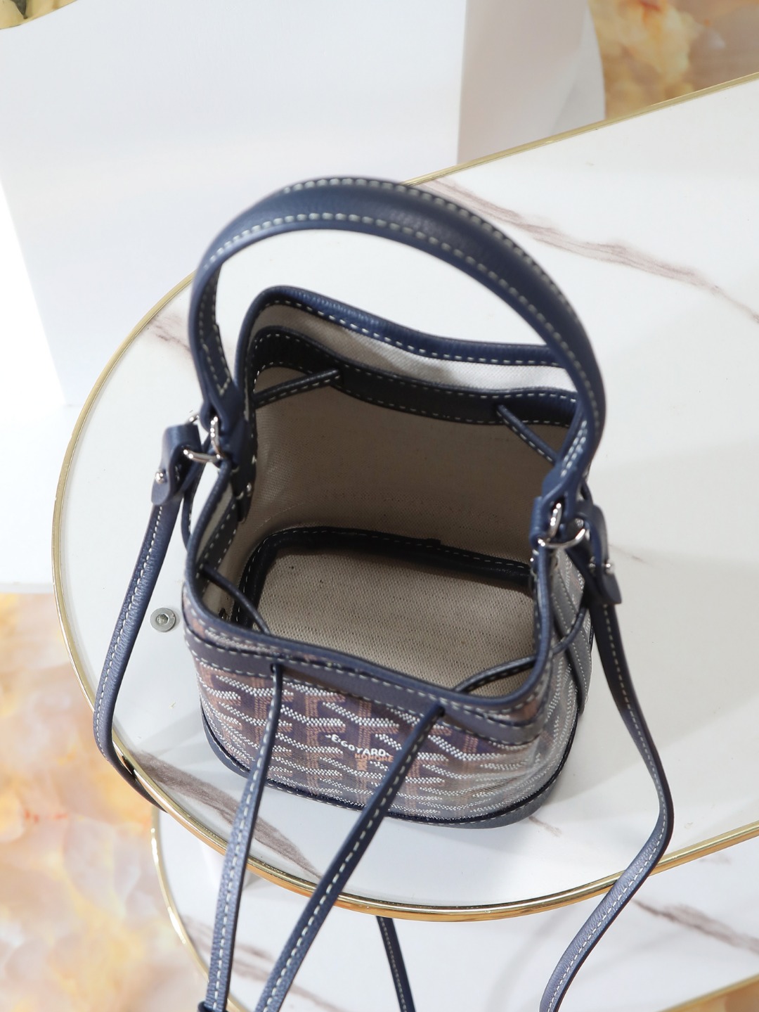 GOYARD 戈雅水桶 Mini MPetit Flot  -Canvas and Calfskin Shoulder Bag F0 PEFLOTMINTY