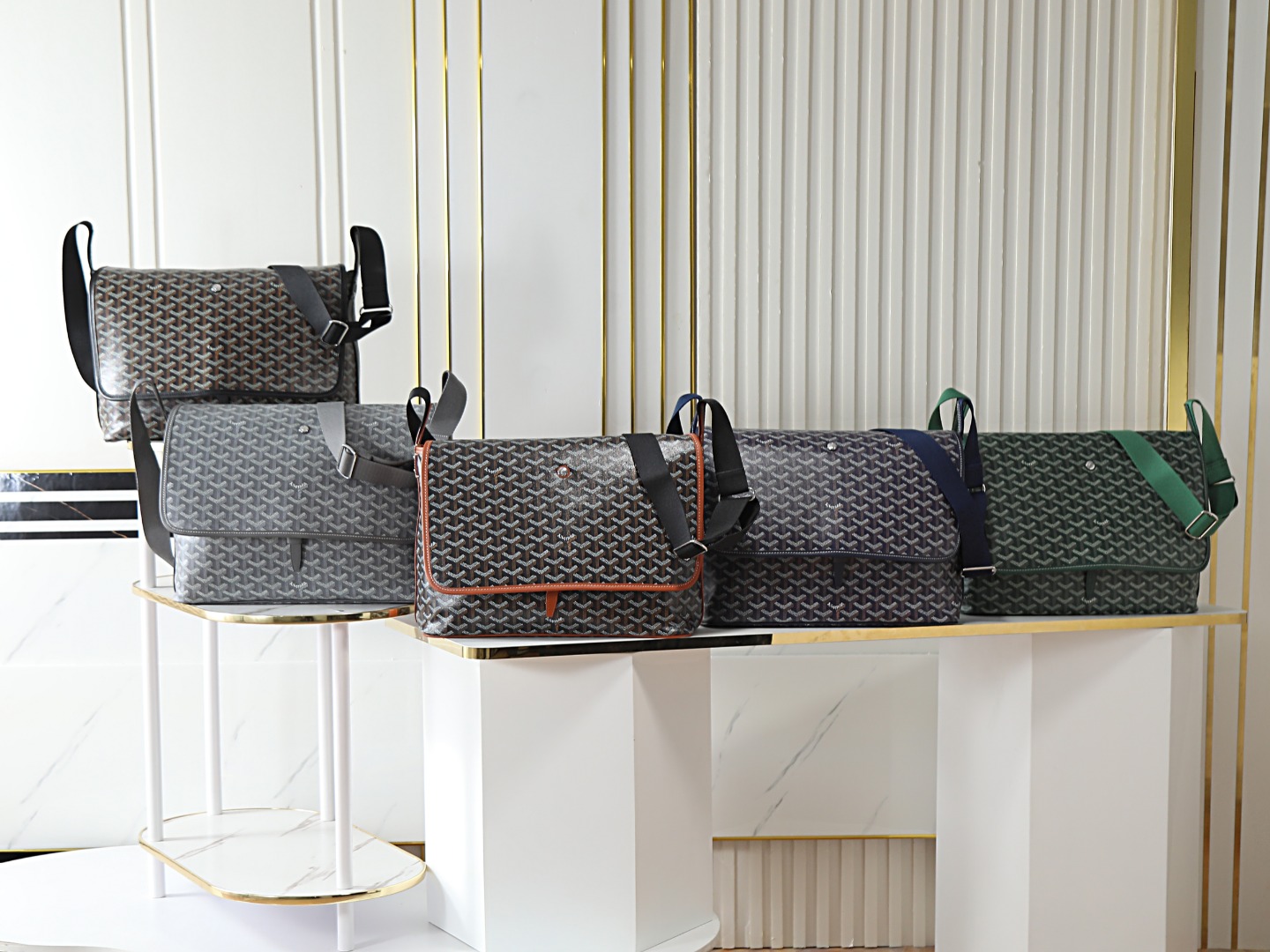 GOYARD 戈雅 CAPETIEN  -Canvas and leather flap-closure messenger/shoulder bag-F0-CAPETIMMLTY