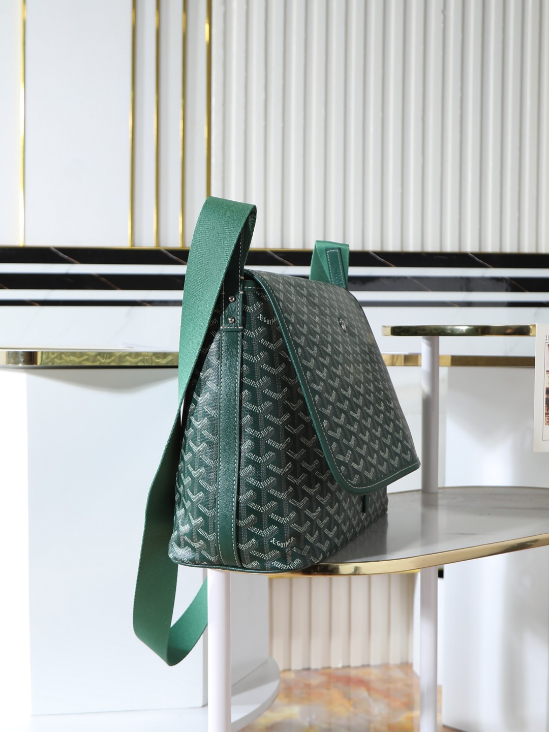 GOYARD 戈雅 CAPETIEN  -Canvas and leather flap-closure messenger/shoulder bag-F0-CAPETIMMLTY
