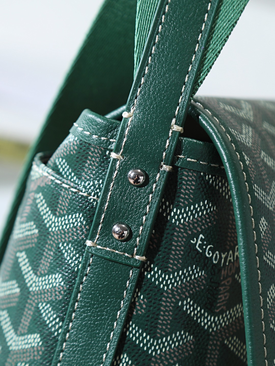 GOYARD 戈雅 CAPETIEN  -Canvas and leather flap-closure messenger/shoulder bag-F0-CAPETIMMLTY