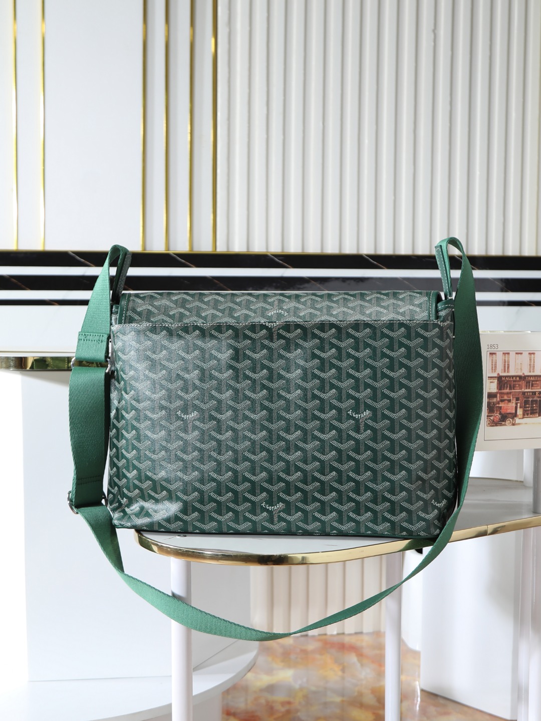 GOYARD 戈雅 CAPETIEN  -Canvas and leather flap-closure messenger/shoulder bag-F0-CAPETIMMLTY