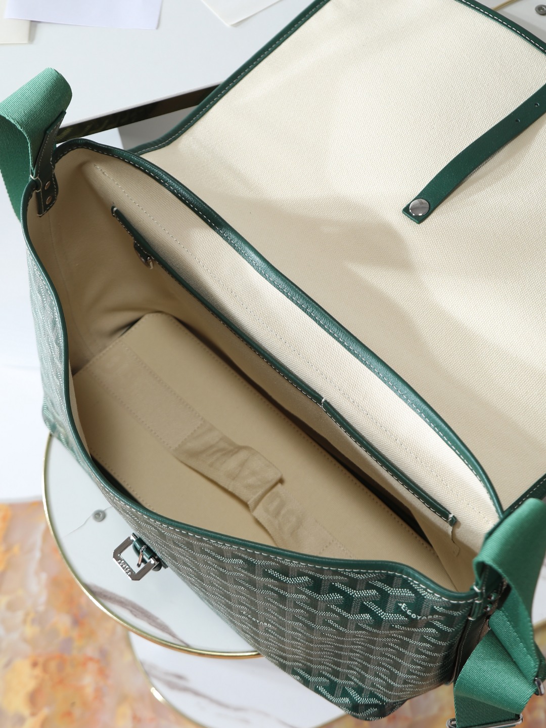 GOYARD 戈雅 CAPETIEN  -Canvas and leather flap-closure messenger/shoulder bag-F0-CAPETIMMLTY