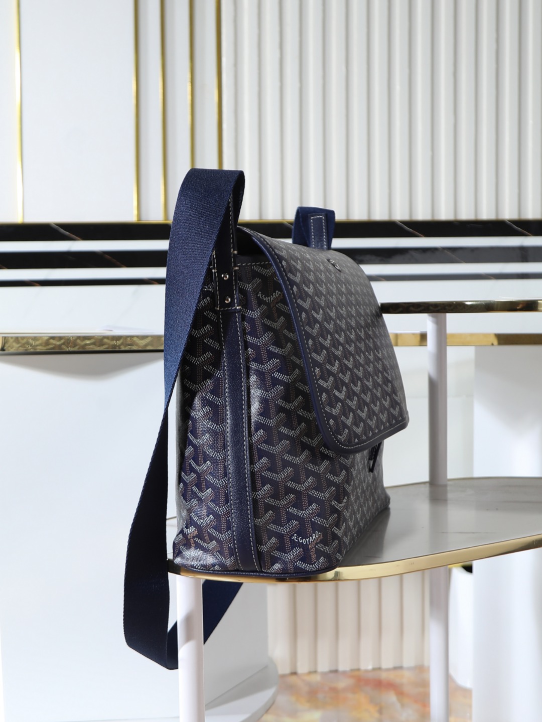 GOYARD 戈雅 CAPETIEN  -Canvas and leather flap-closure messenger/shoulder bag-F0-CAPETIMMLTY