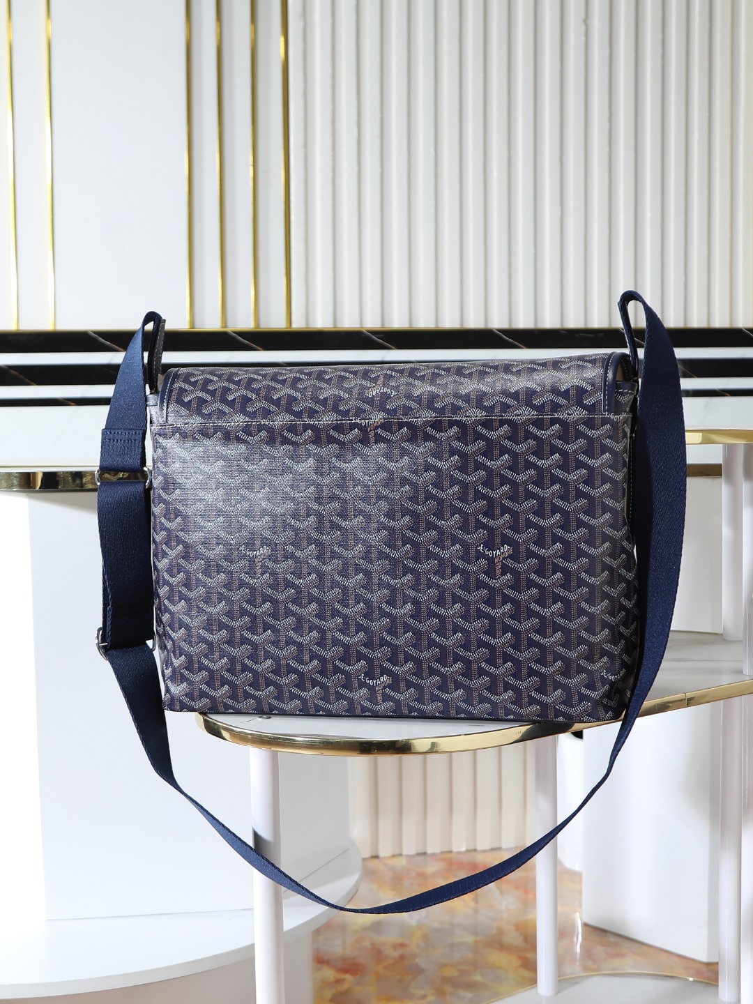GOYARD 戈雅 CAPETIEN  -Canvas and leather flap-closure messenger/shoulder bag-F0-CAPETIMMLTY