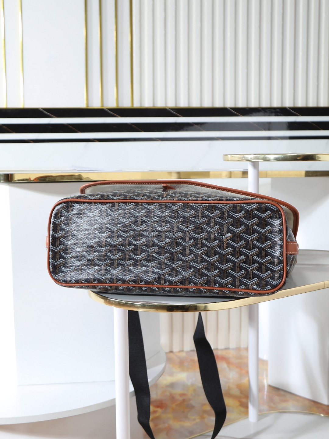 GOYARD 戈雅 CAPETIEN  -Canvas and leather flap-closure messenger/shoulder bag-F0-CAPETIMMLTY