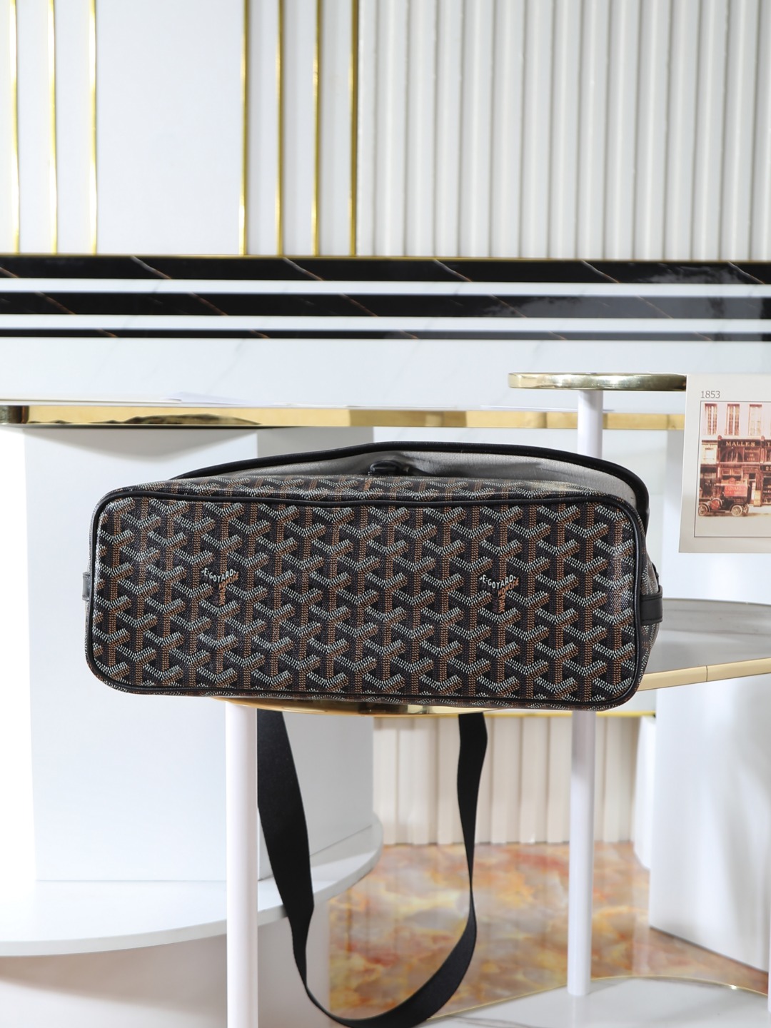 GOYARD 戈雅 CAPETIEN  -Canvas and leather flap-closure messenger/shoulder bag-F0-CAPETIMMLTY