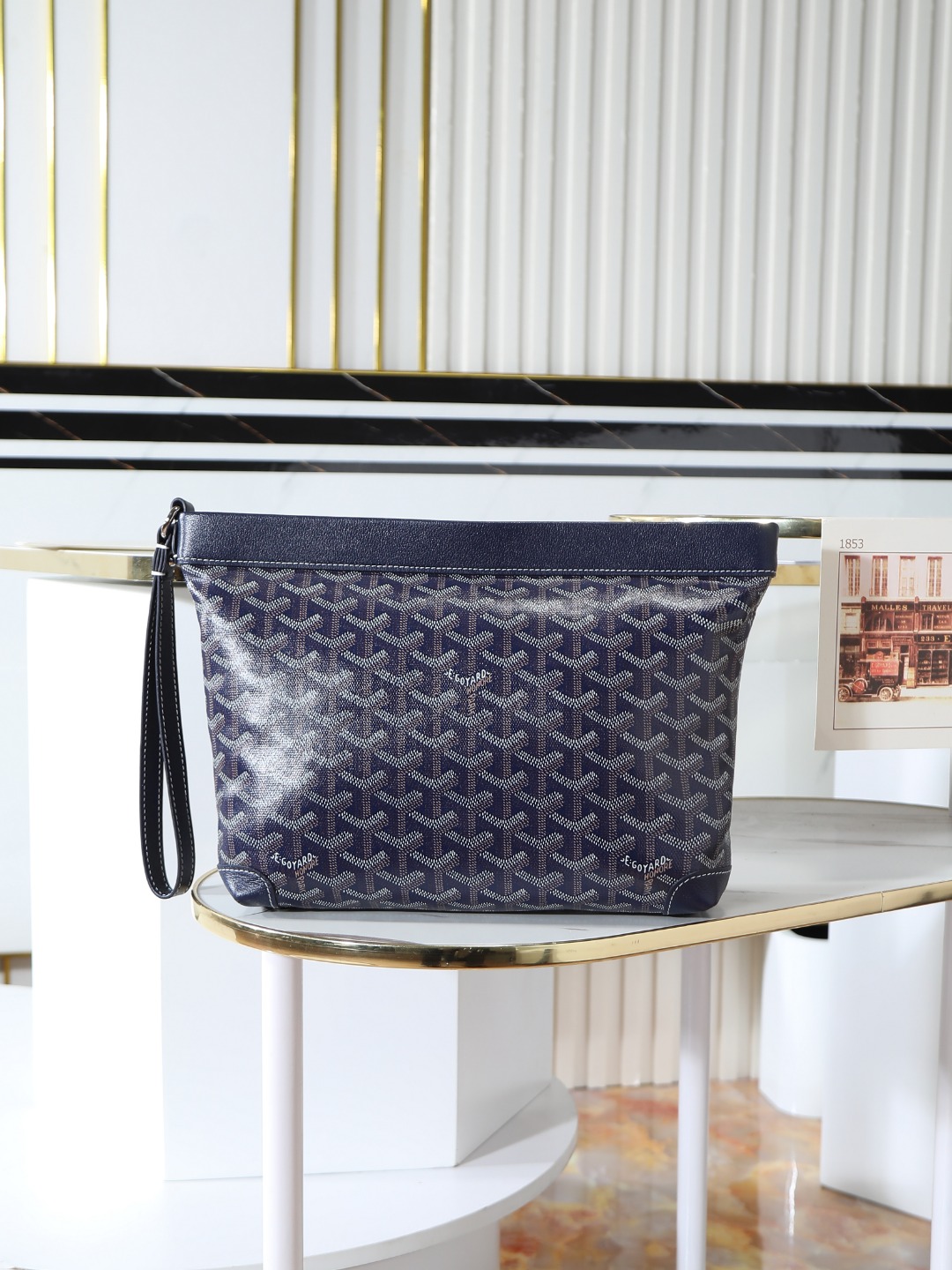 GOYARD 戈雅手拿 Conti -Canvas and Leather Toiletry/Storage Bag-H0-CONTIPPMLTY-