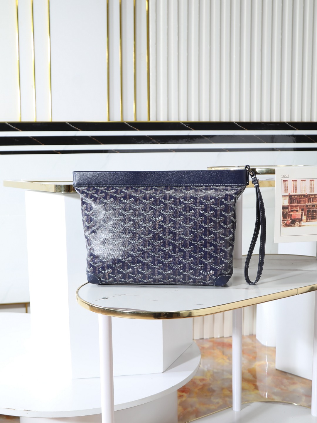 GOYARD 戈雅手拿 Conti -Canvas and Leather Toiletry/Storage Bag-H0-CONTIPPMLTY-