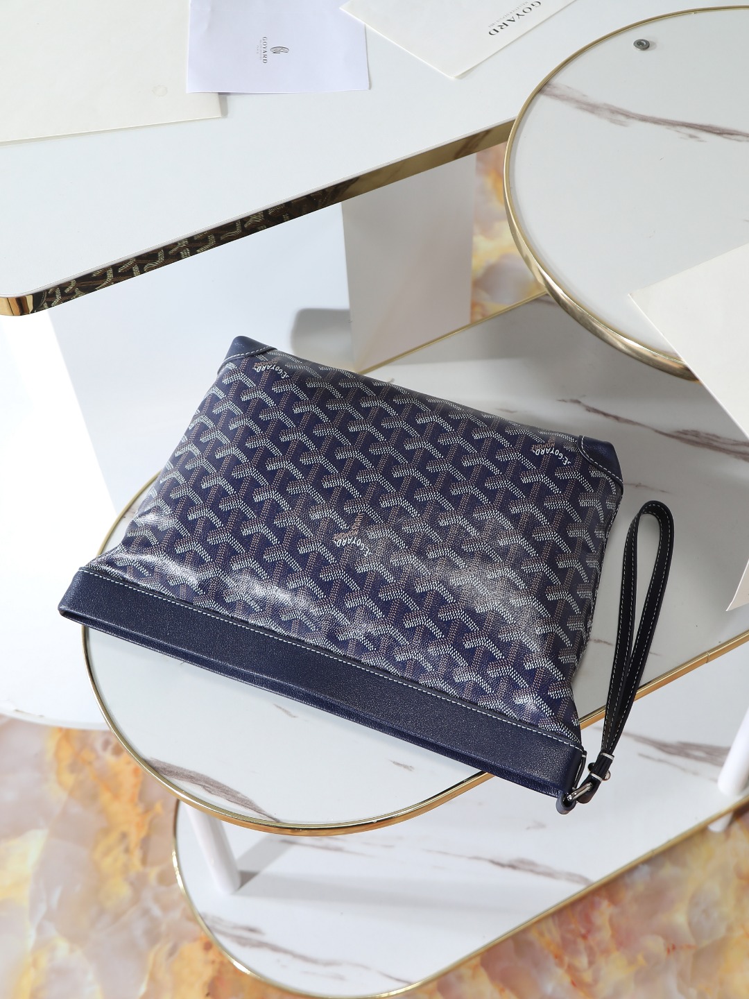 GOYARD 戈雅手拿 Conti -Canvas and Leather Toiletry/Storage Bag-H0-CONTIPPMLTY-