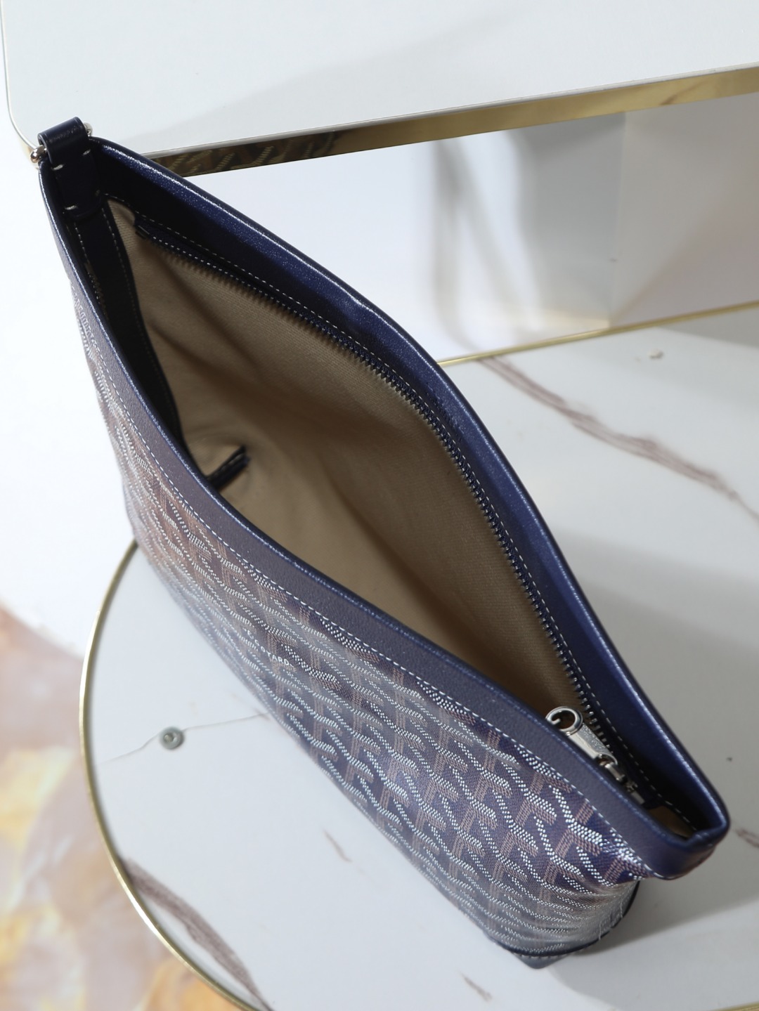 GOYARD 戈雅手拿 Conti -Canvas and Leather Toiletry/Storage Bag-H0-CONTIPPMLTY-