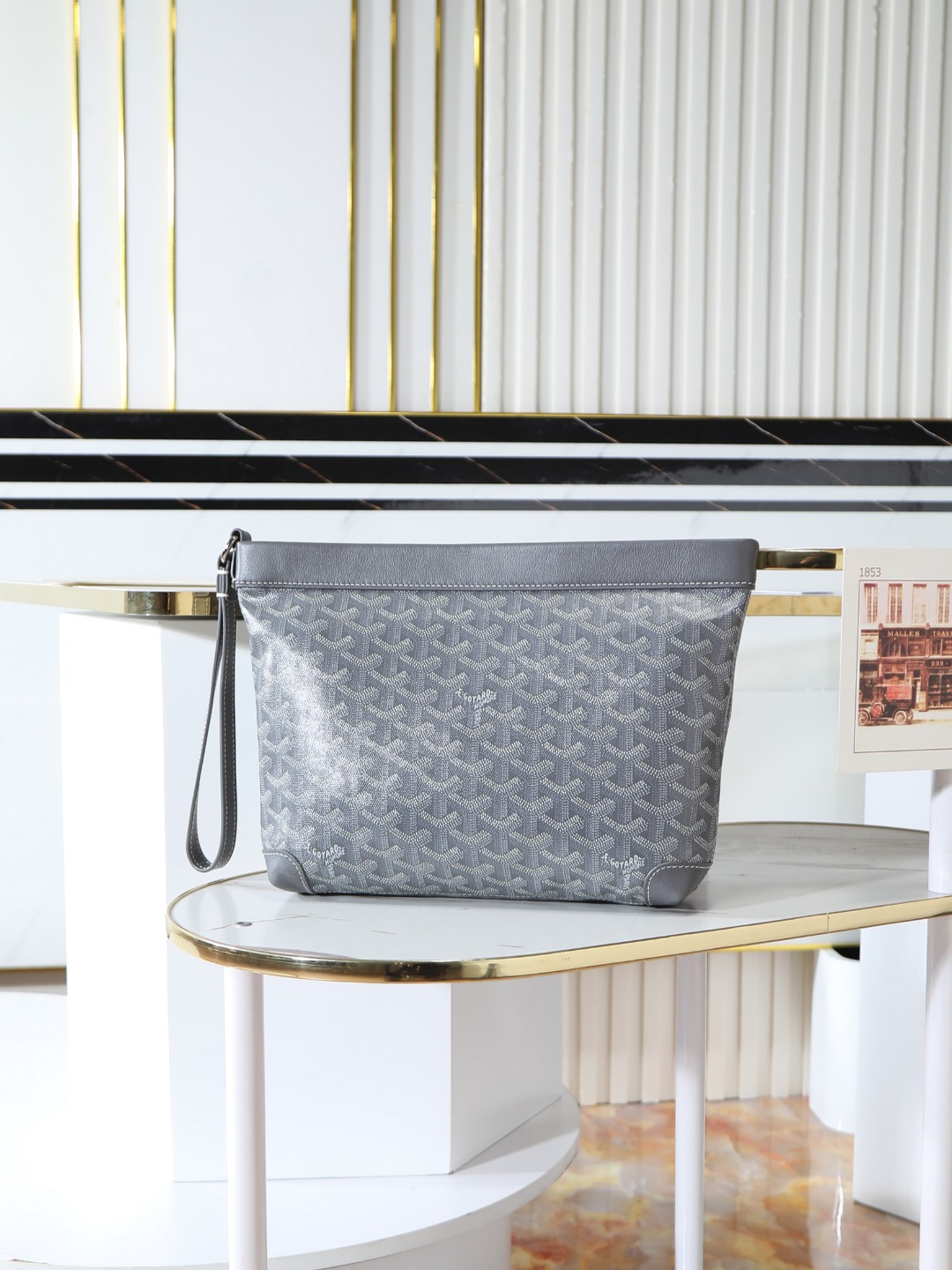 GOYARD 戈雅手拿 Conti -Canvas and Leather Toiletry/Storage Bag-H0-CONTIPPMLTY-